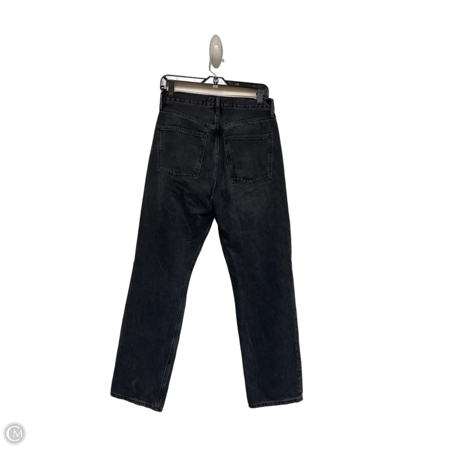 Jeans Straight By Agolde In Black Denim, Size: 4