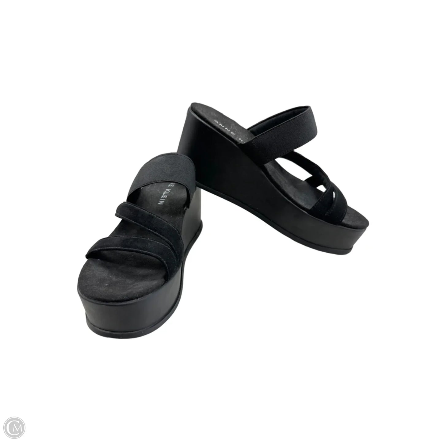 Sandals Heels Wedge By Anne Klein In Black, Size: 6.5