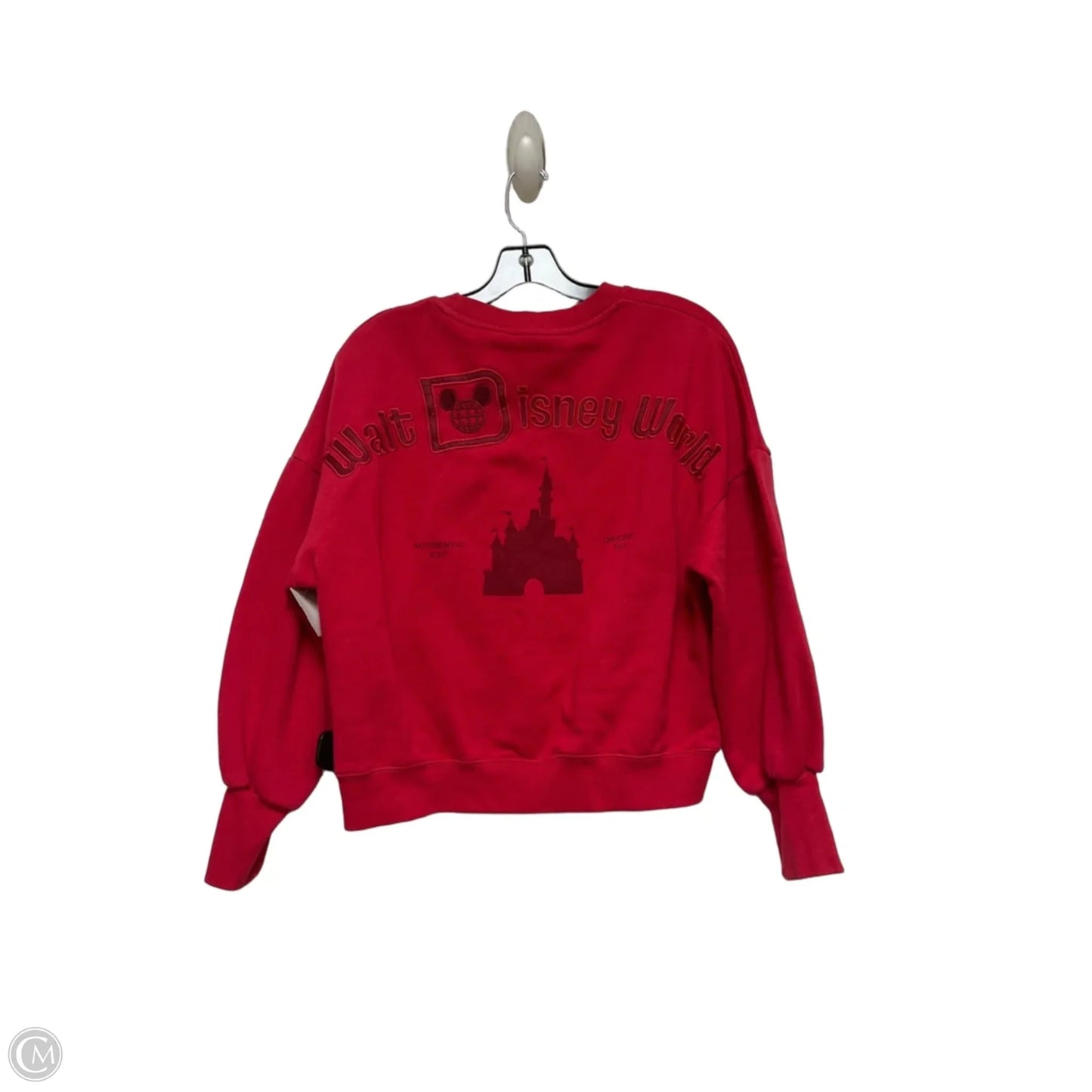 Sweatshirt Crewneck By Disney Store In Pink, Size: M