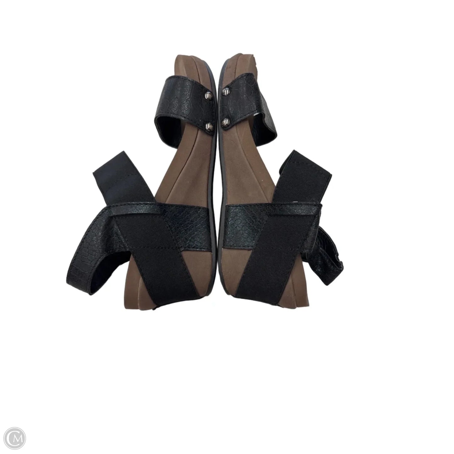 Sandals Heels Wedge By Corkys In Black, Size: 8