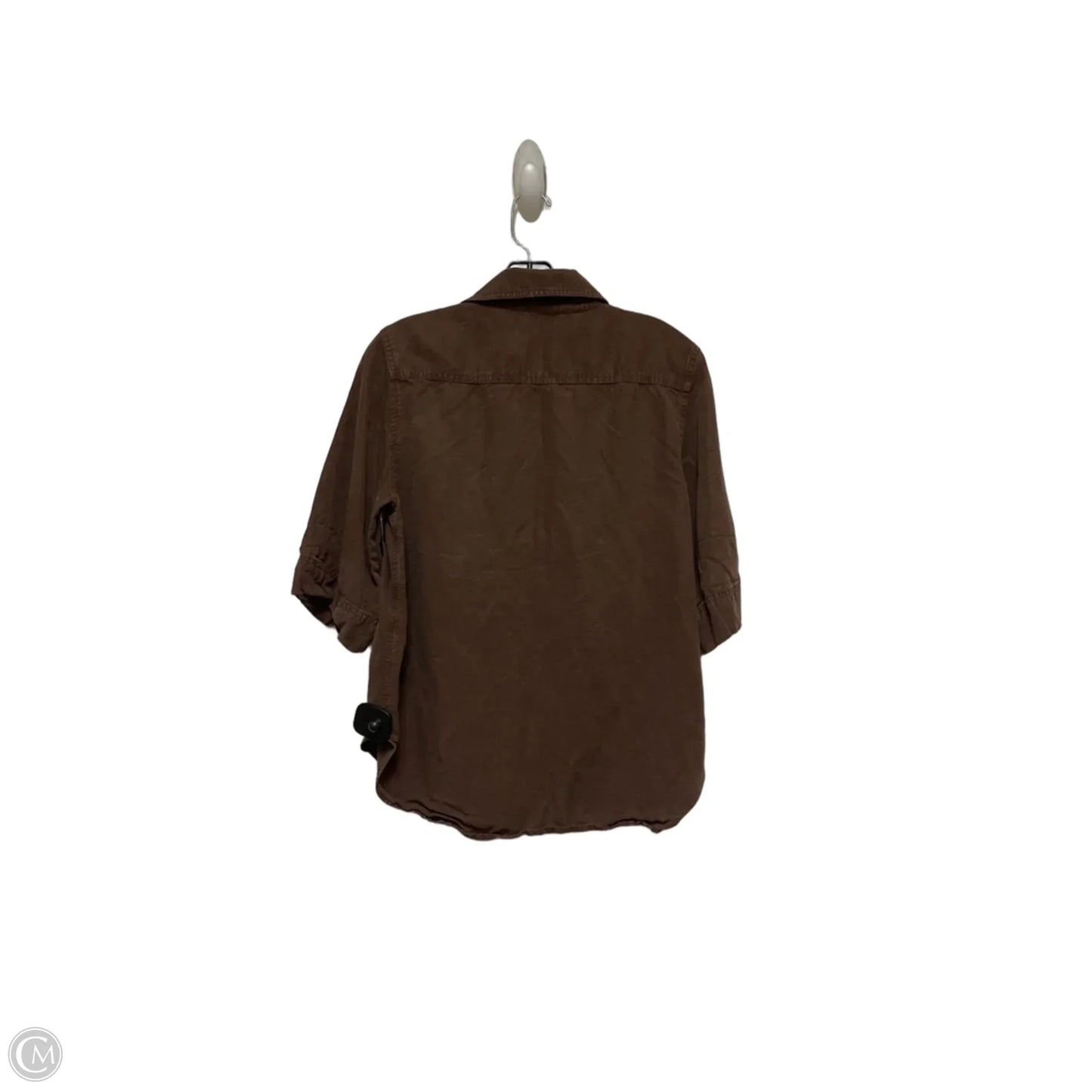 Top Short Sleeve By Zara In Brown, Size: Xs