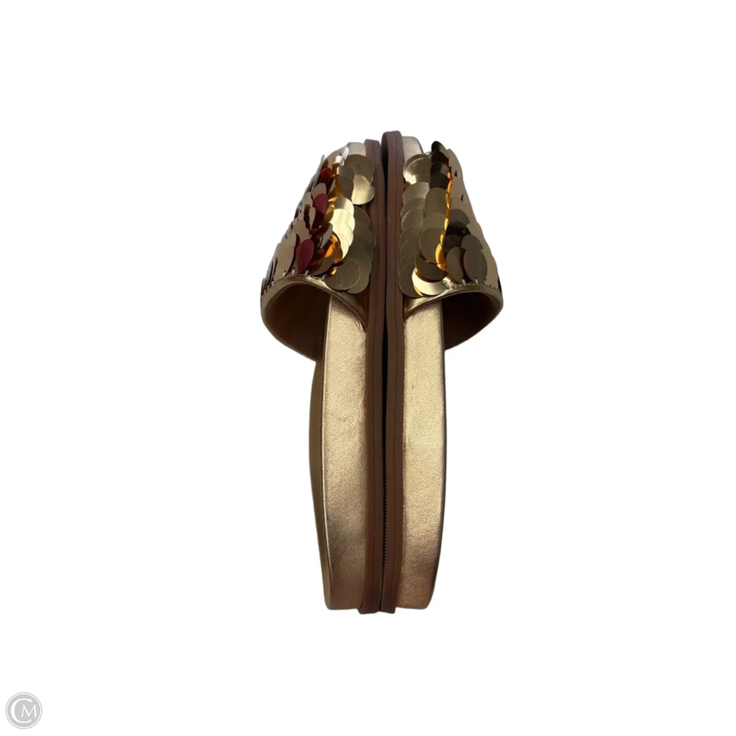 Sandals Flats By Clothes Mentor In Gold, Size: 8