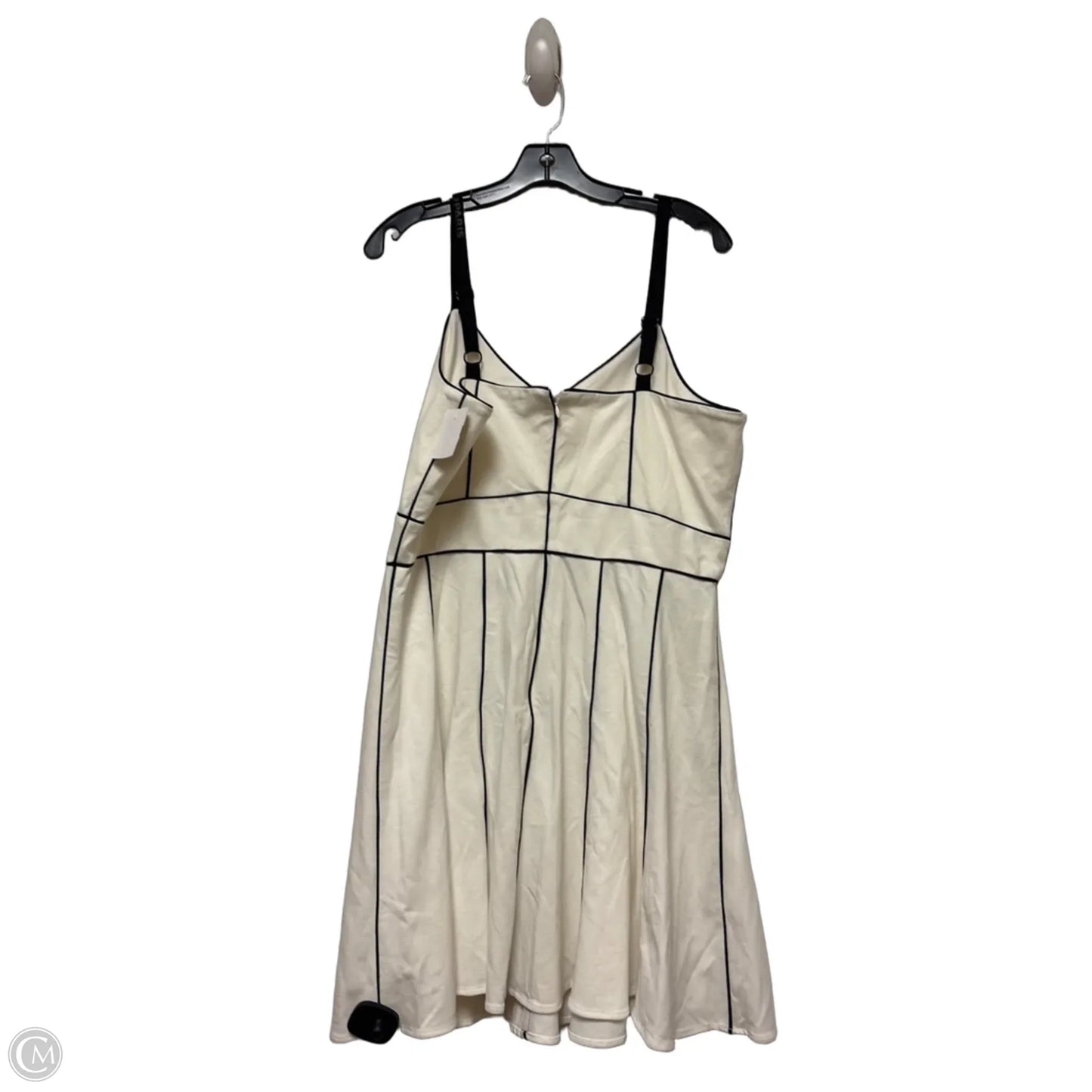 Dress Designer By Karl Lagerfeld In Black & White, Size: L