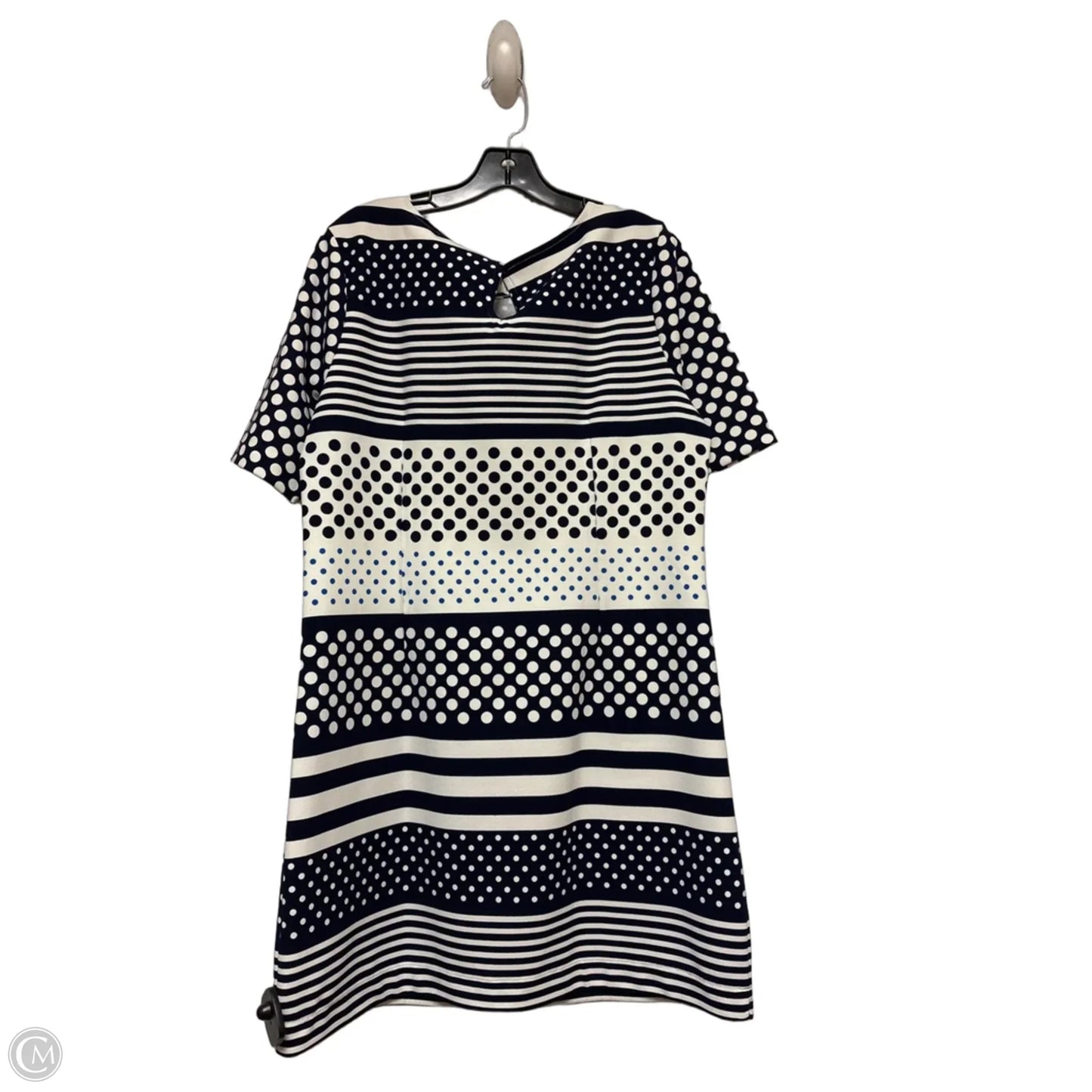 Dress Casual Short By Banana Republic In Blue & White, Size: L