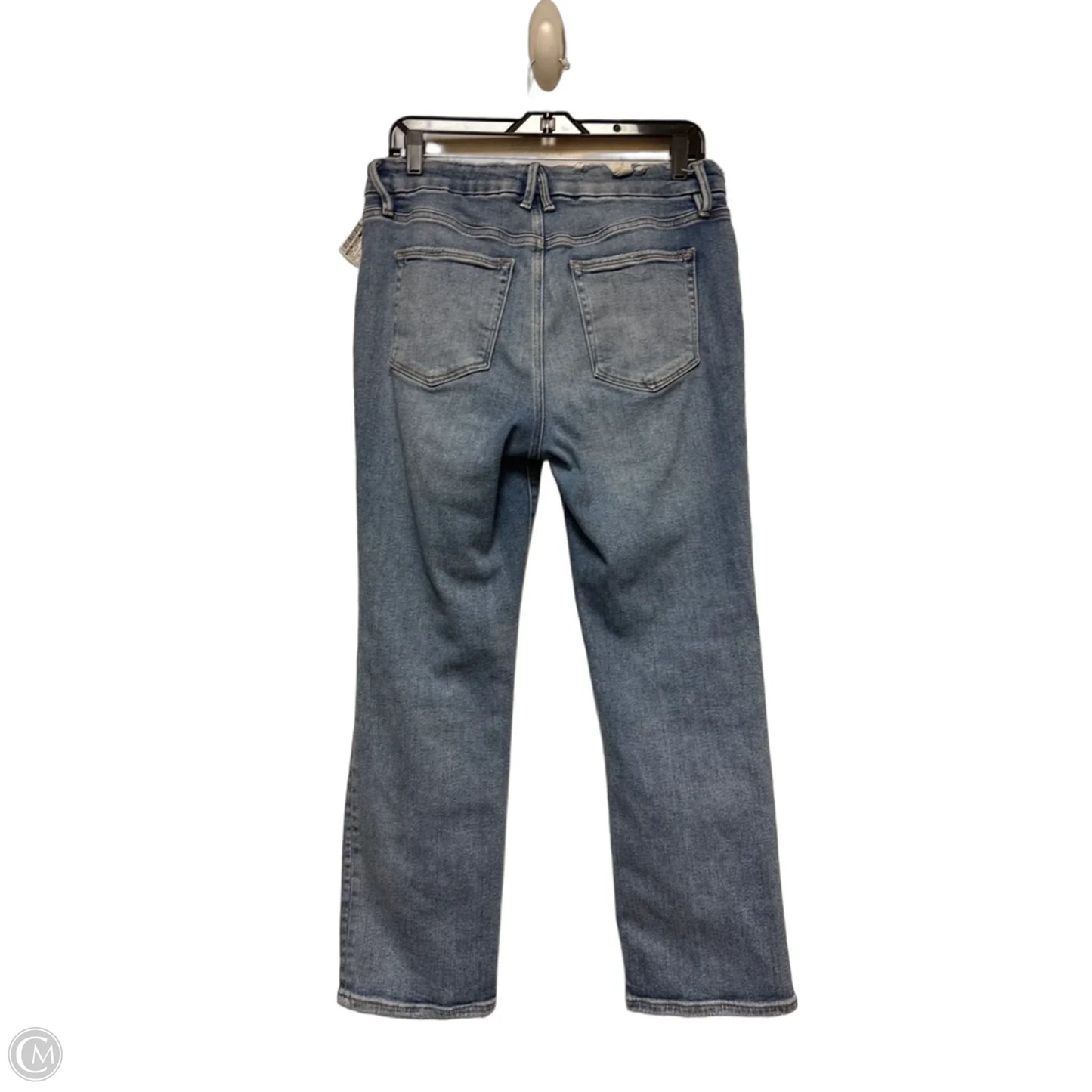Jeans Straight By Good American In Blue Denim, Size: 12