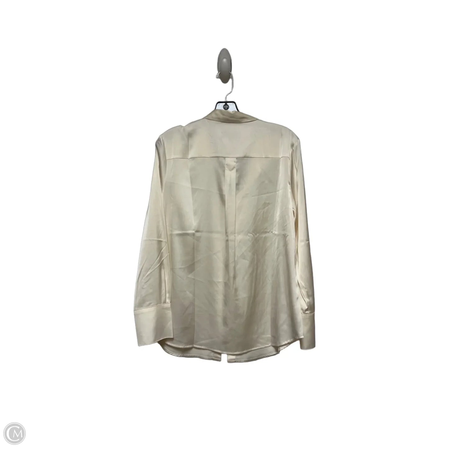 Top Long Sleeve By Banana Republic In Cream, Size: L