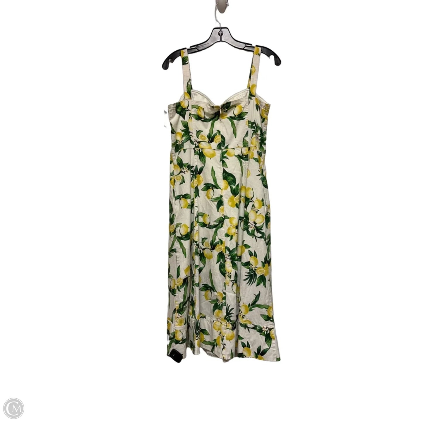 Dress Casual Midi By Avec Les Filles In Green & Yellow, Size: Xl