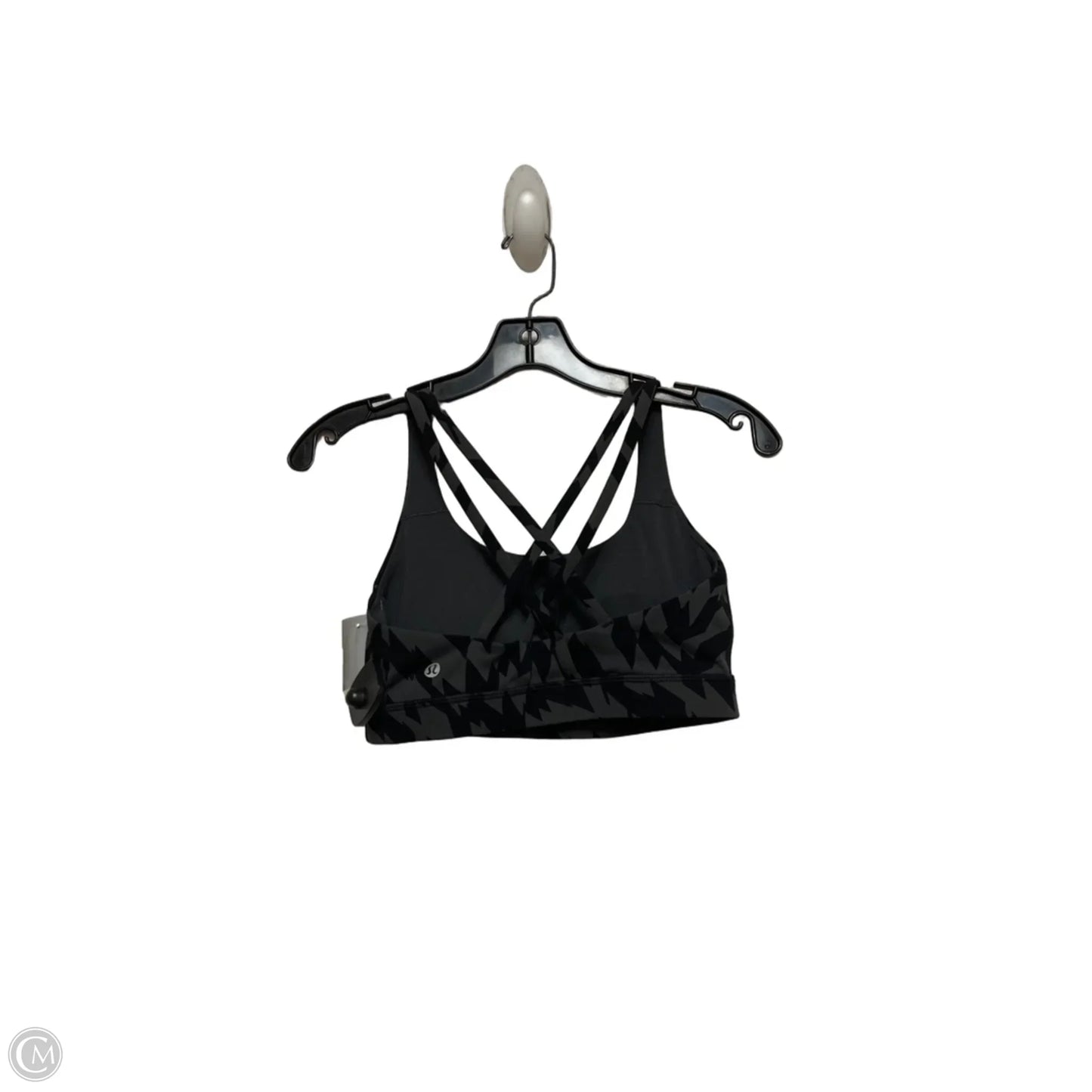 Athletic Bra By Lululemon In Black & Grey, Size: 6