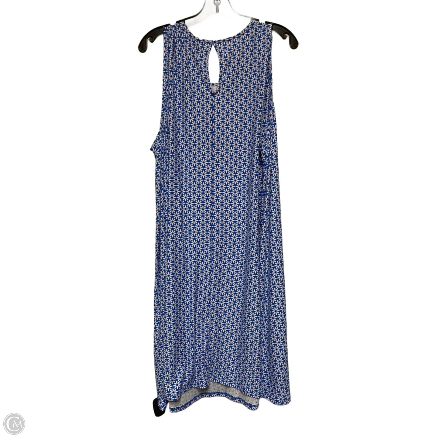 Dress Casual Midi By Allison Brittney In Blue & White, Size: 3x