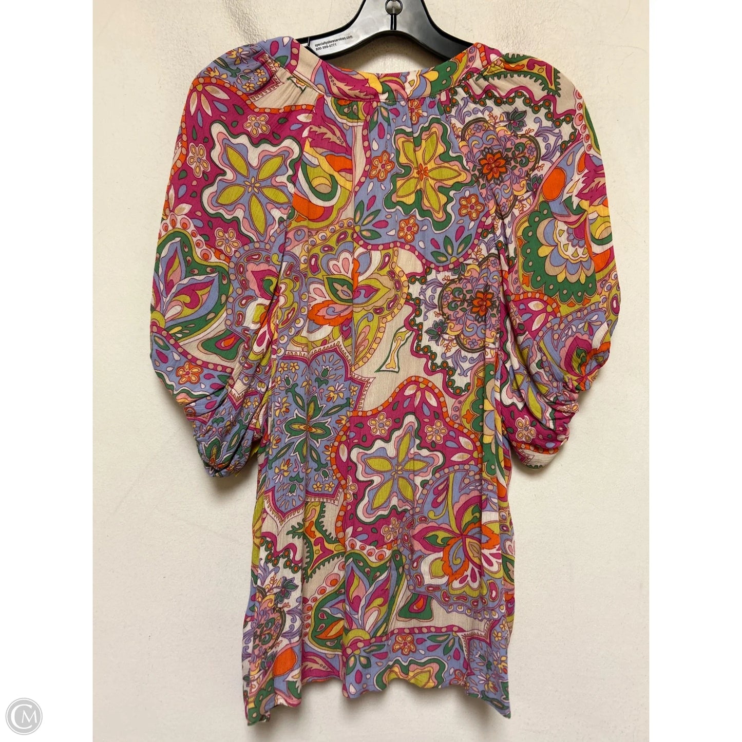 Top Short Sleeve By Easel In Multi-colored, Size: S