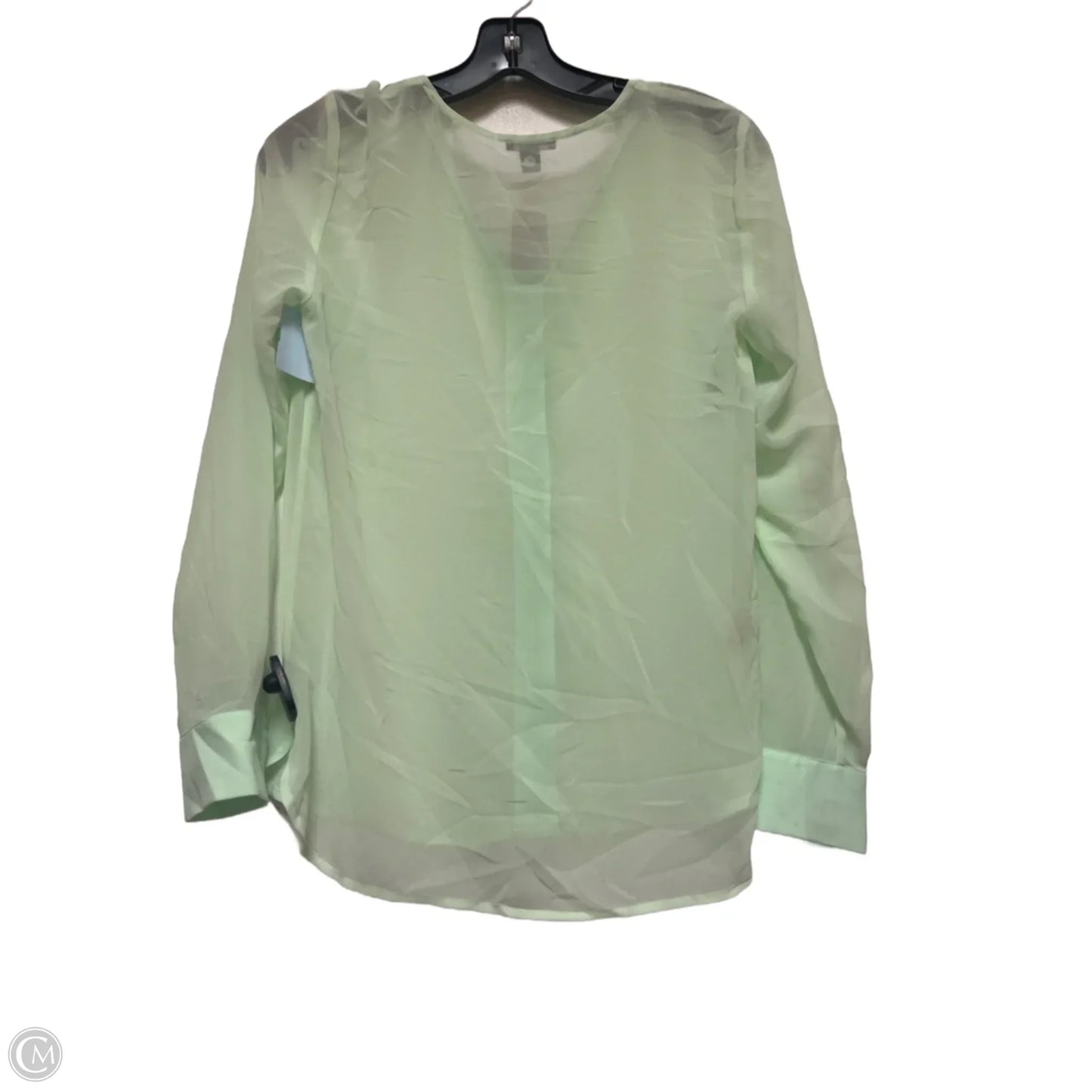 Top Long Sleeve By Ann Taylor In Green, Size: S