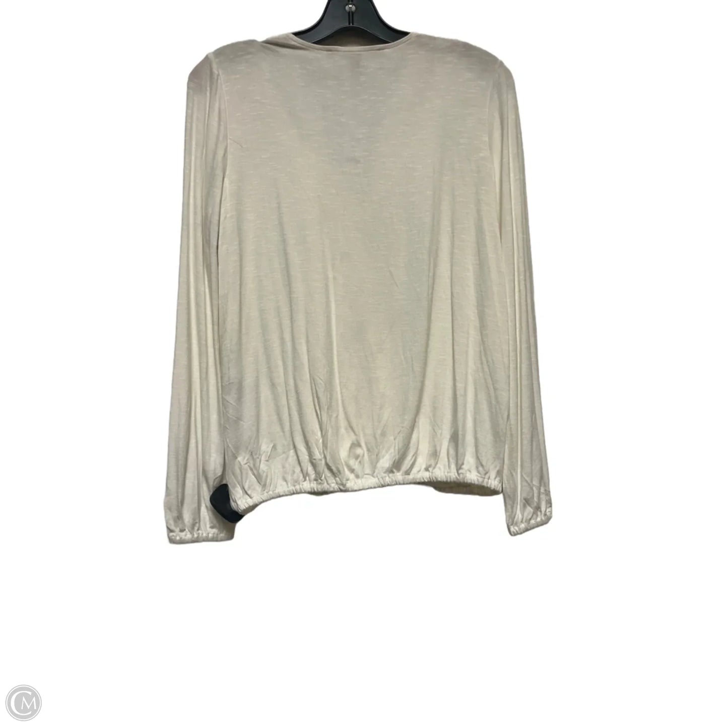 Top Long Sleeve By White House Black Market In Ivory, Size: Xs
