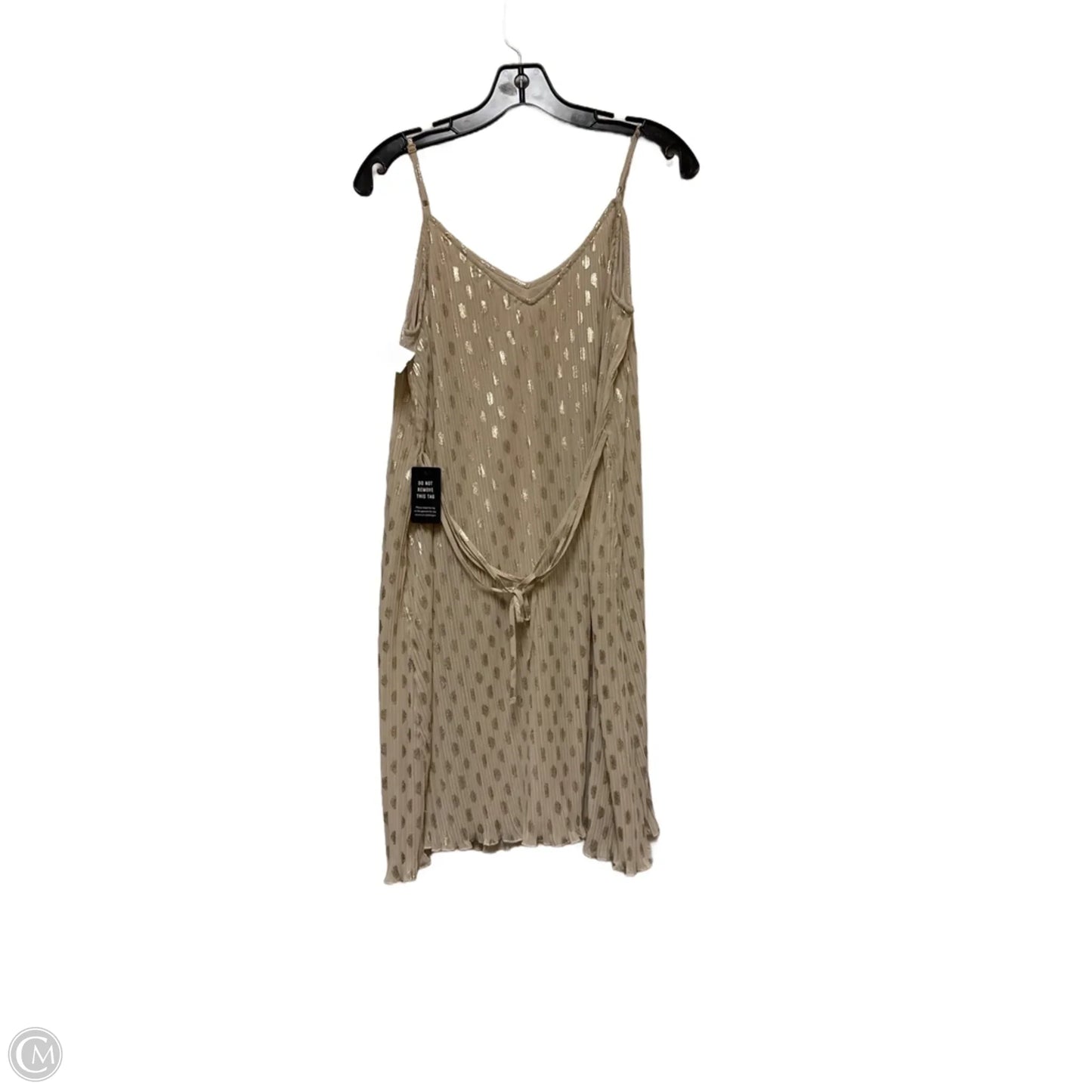 Dress Casual Midi By Express In Gold & Tan, Size: S