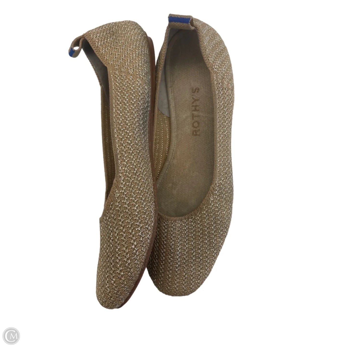 Shoes Flats By Rothys In Gold & Tan, Size: 8