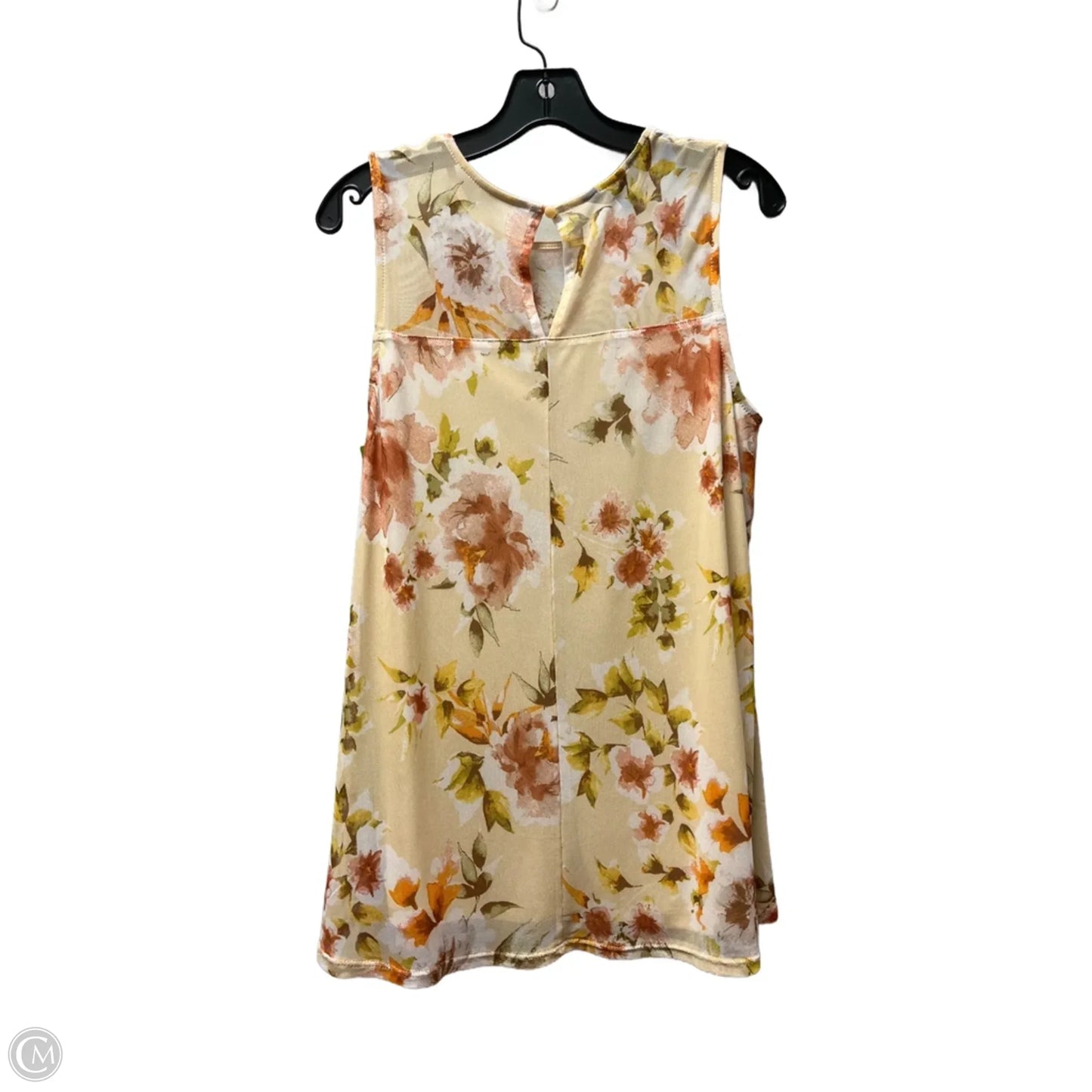 Top Sleeveless By Apt 9 In Floral Print, Size: M