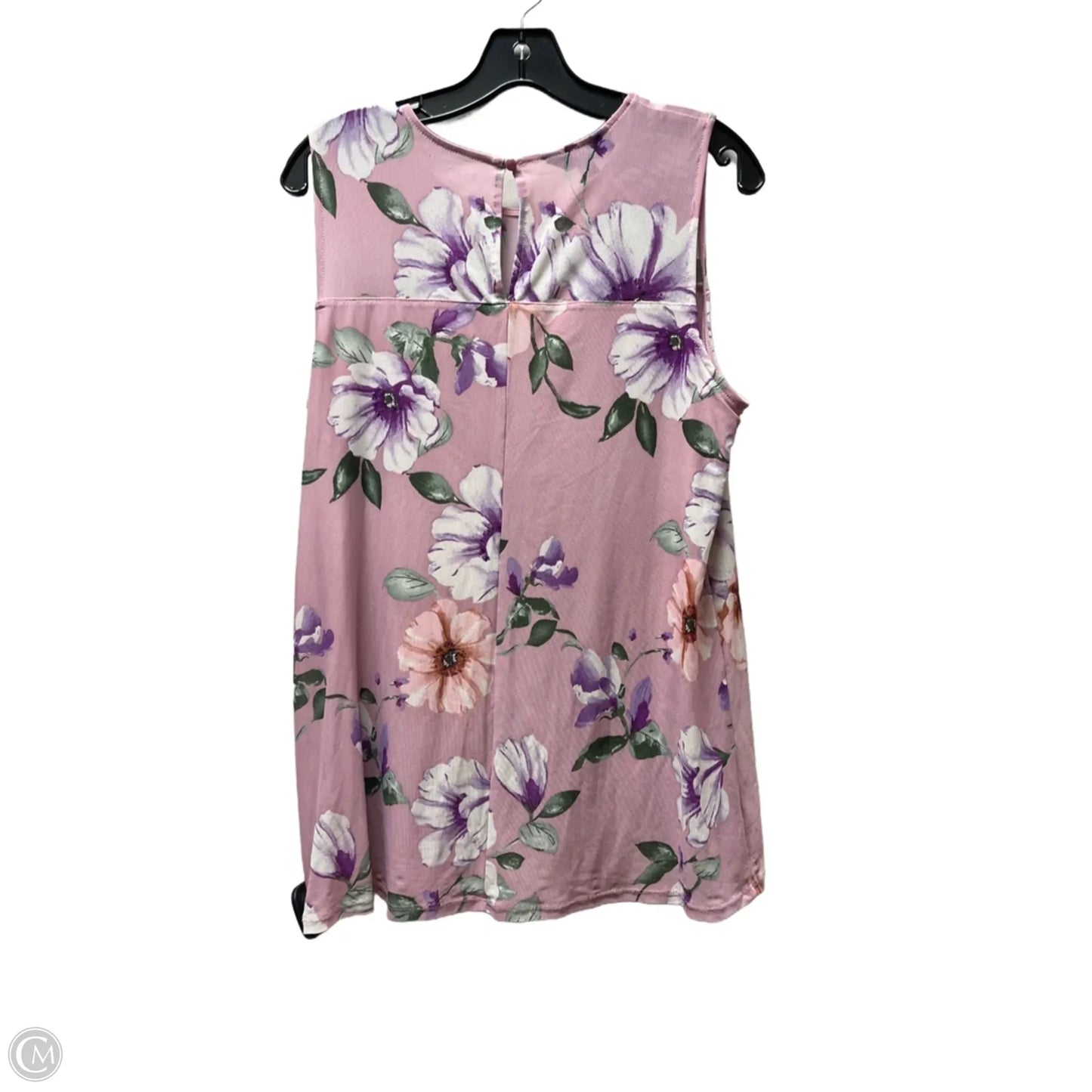 Top Sleeveless By Apt 9 In Floral Print, Size: M