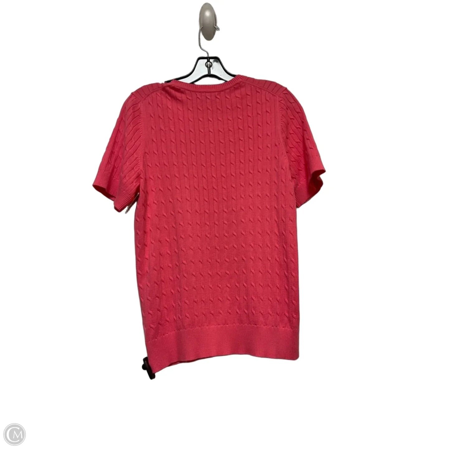 Top Short Sleeve By Tommy Hilfiger In Pink, Size: L