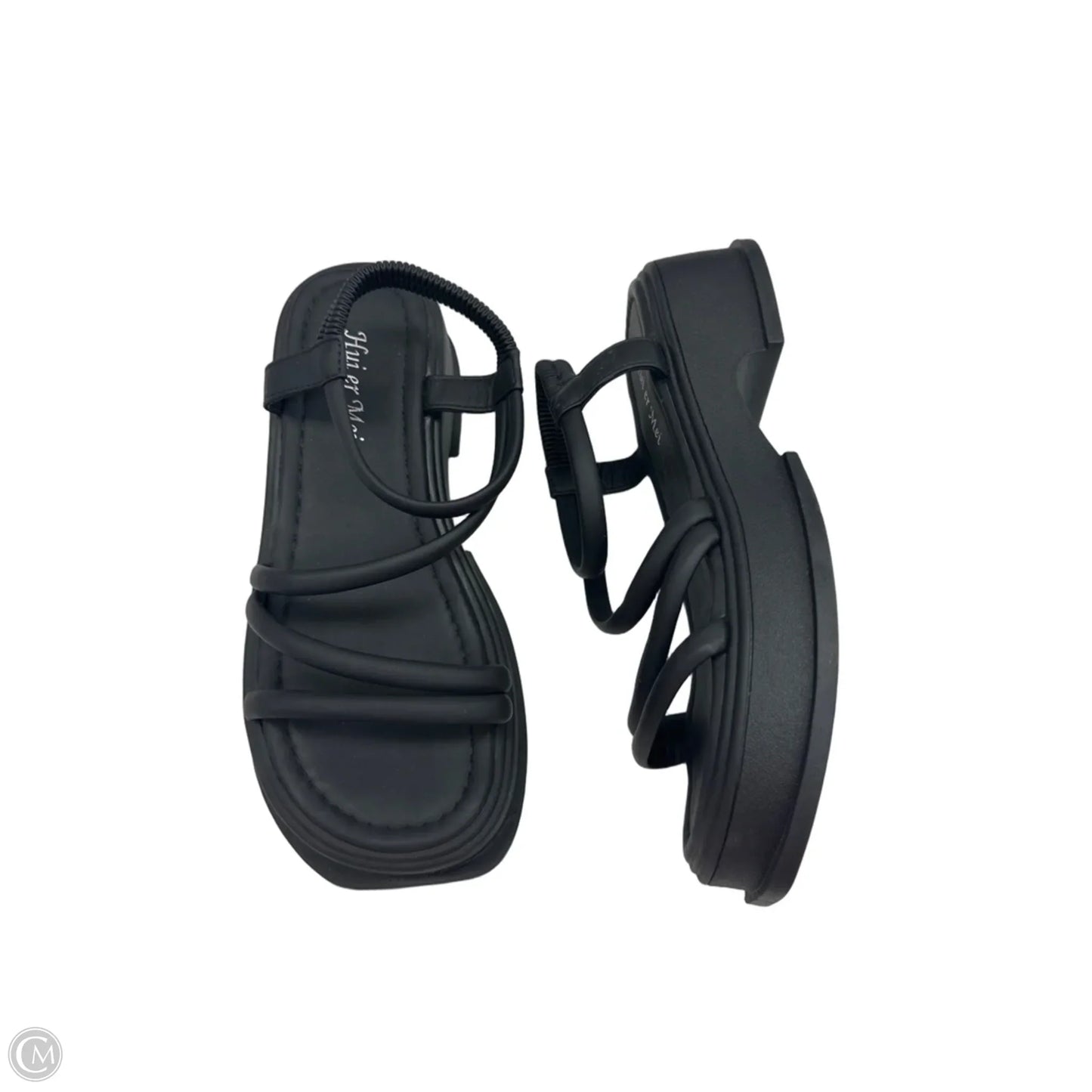 Sandals Heels Platform By Clothes Mentor In Black, Size: 9