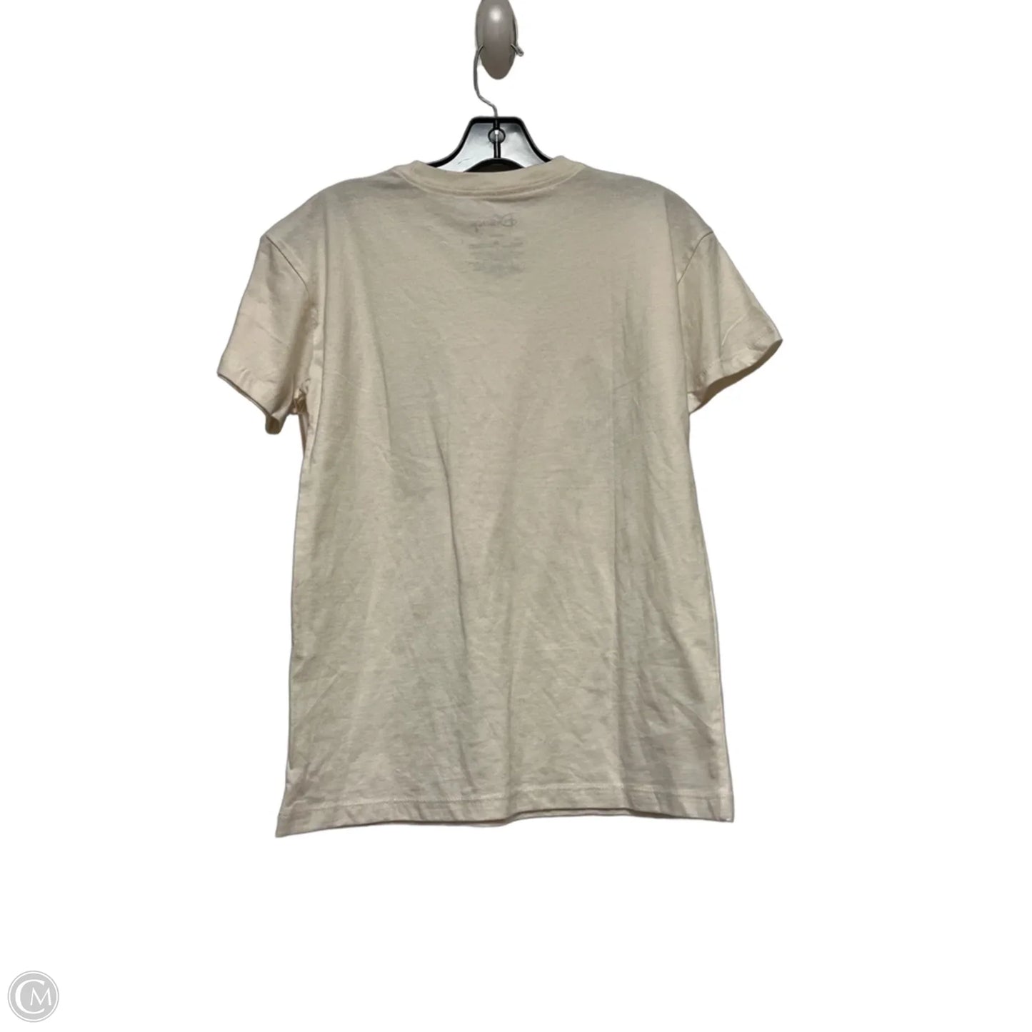 Top Short Sleeve By Disney In Cream & Pink, Size: Xl