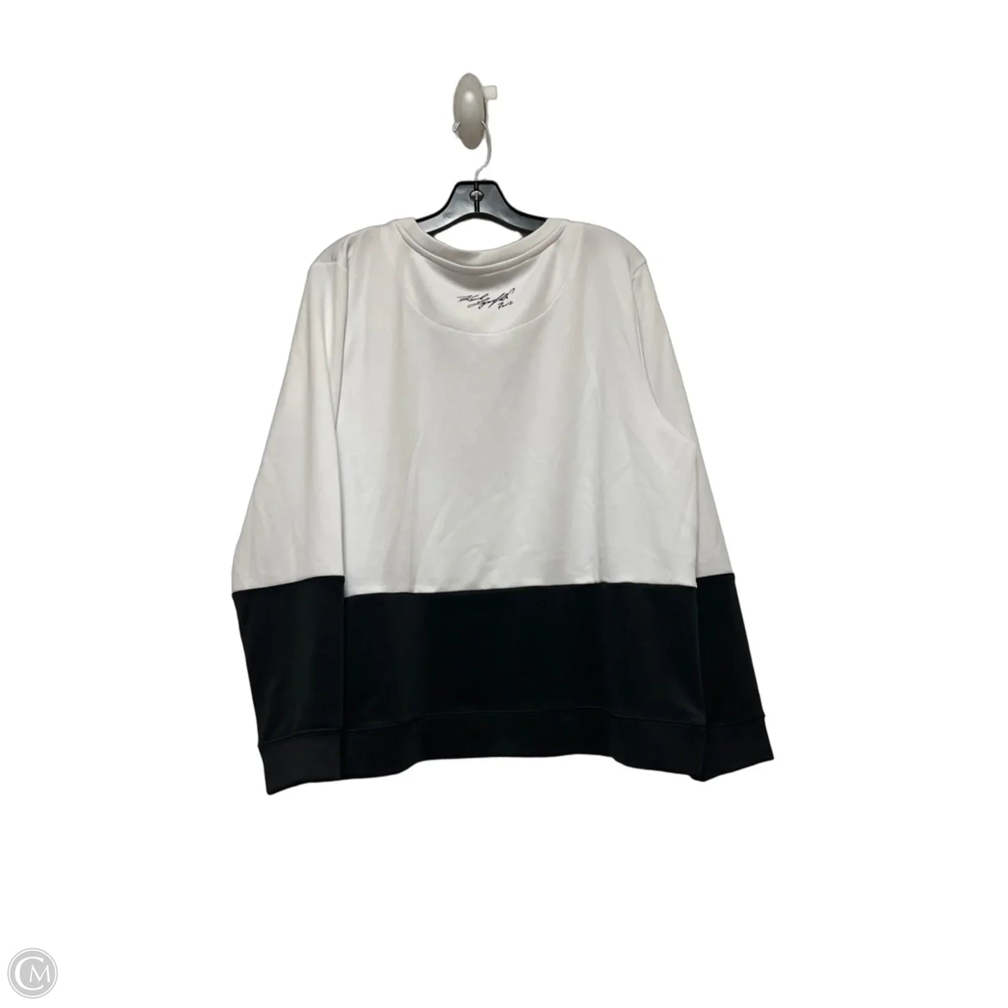 Sweatshirt Designer By Karl Lagerfeld In Black & White, Size: L