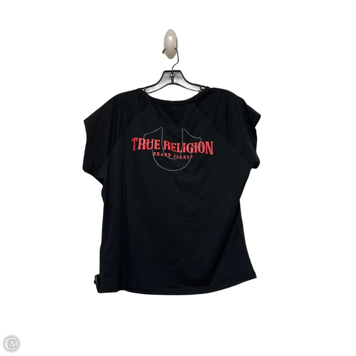 Top Short Sleeve By True Religion In Black & Red, Size: L