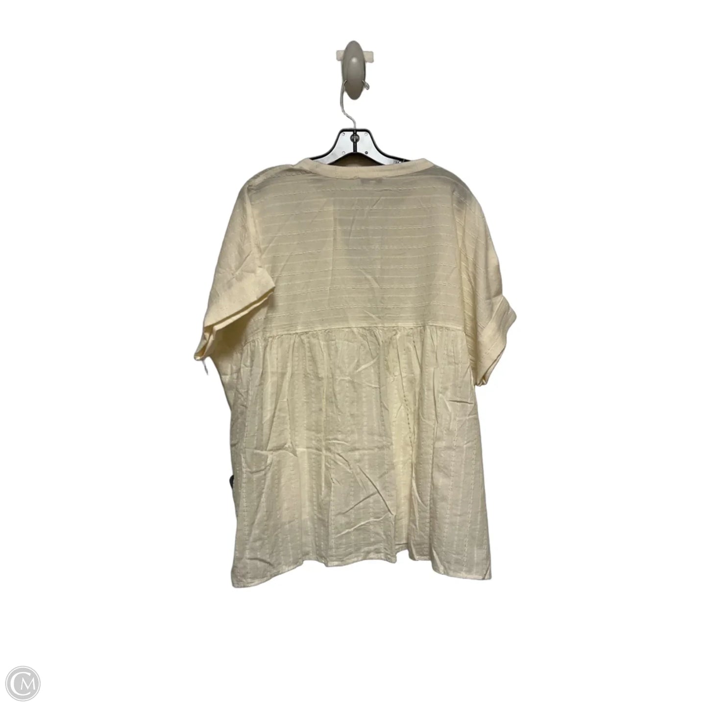 Top Short Sleeve By Madewell In Ivory, Size: 2x