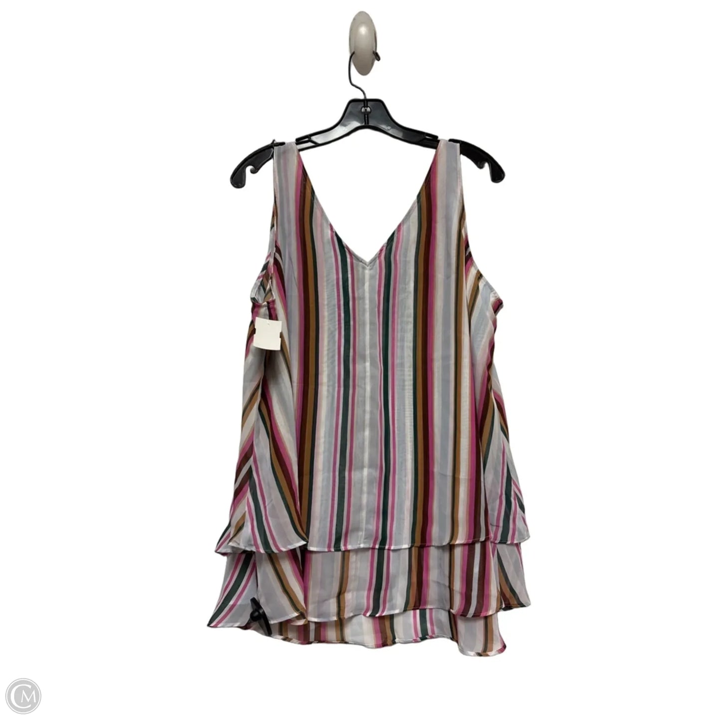 Top Sleeveless By Lane Bryant In Striped Pattern, Size: Xl
