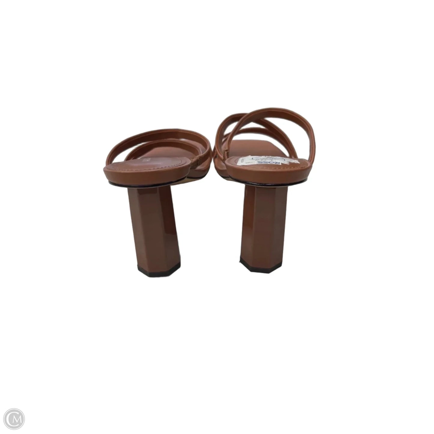 Sandals Heels Block By Marc Fisher In Brown, Size: 10