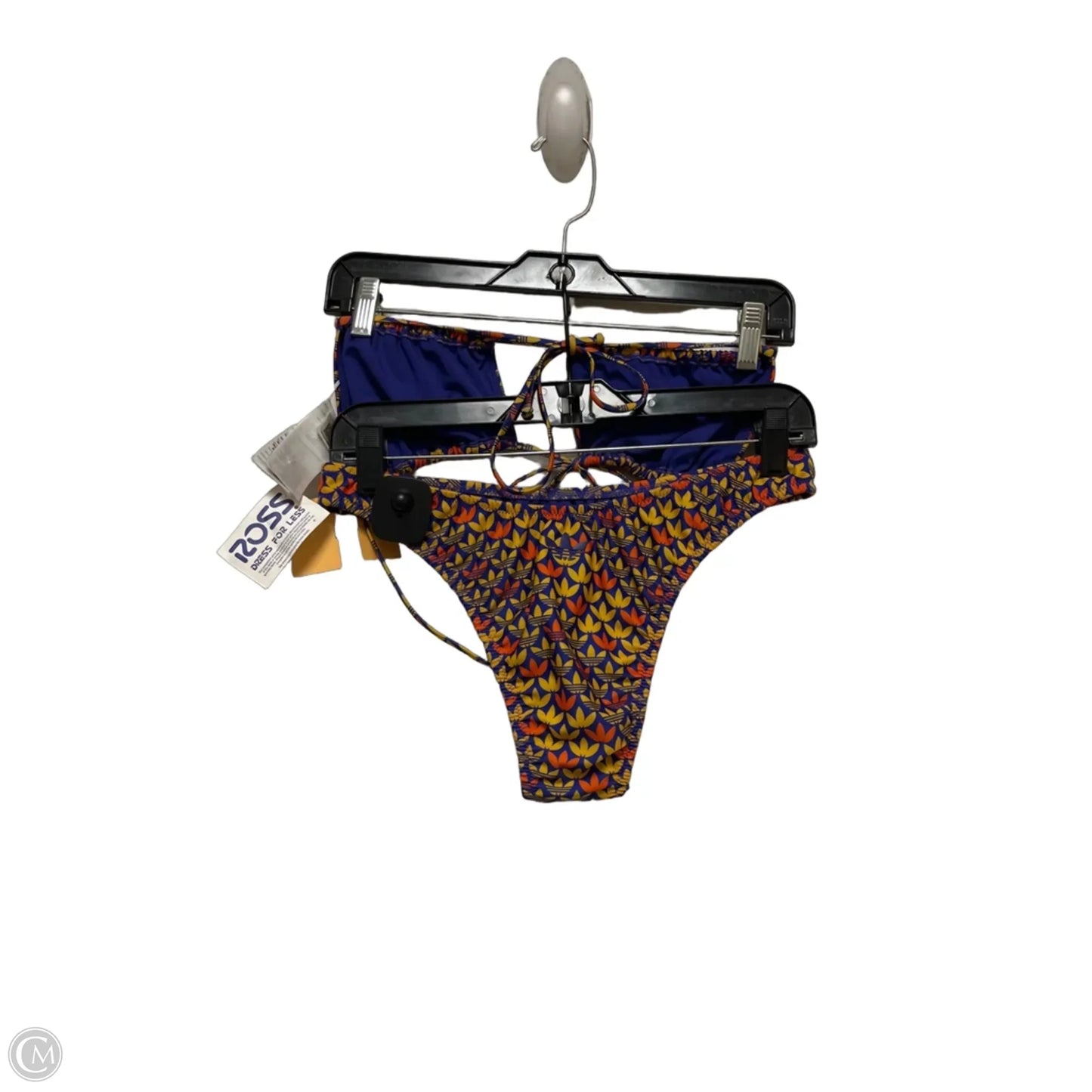 Swimsuit 2pc By Adidas In Purple & Yellow, Size: L