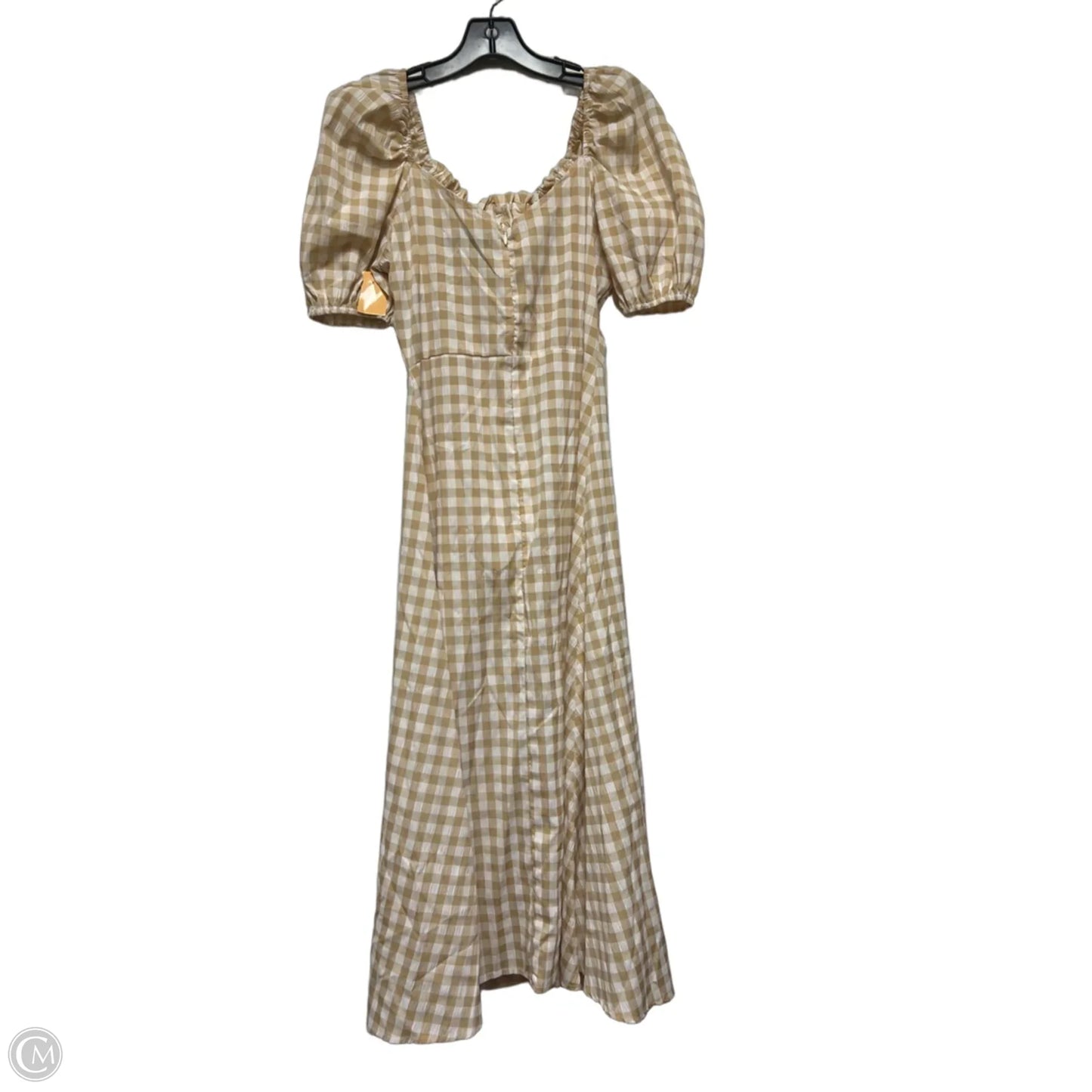 Dress Casual Midi By Missguided In Checkered Pattern, Size: S
