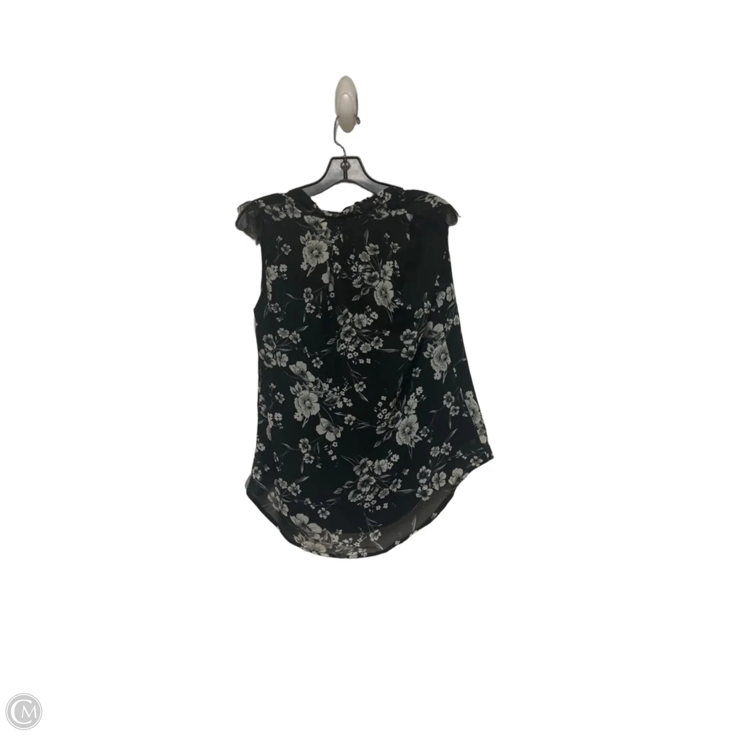 Top Sleeveless By Tahari In Black & White, Size: S