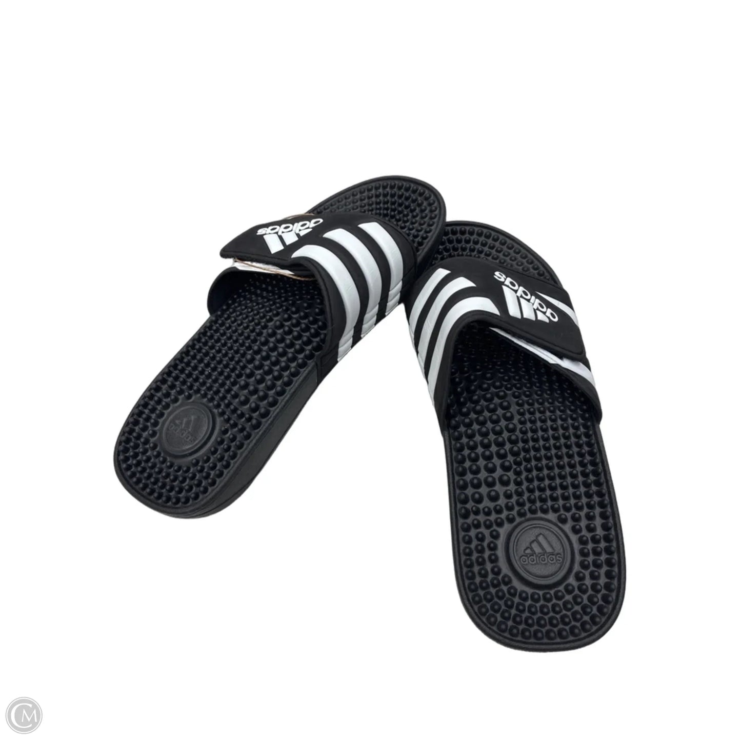 Sandals Flats By Adidas In Black & White, Size: 7
