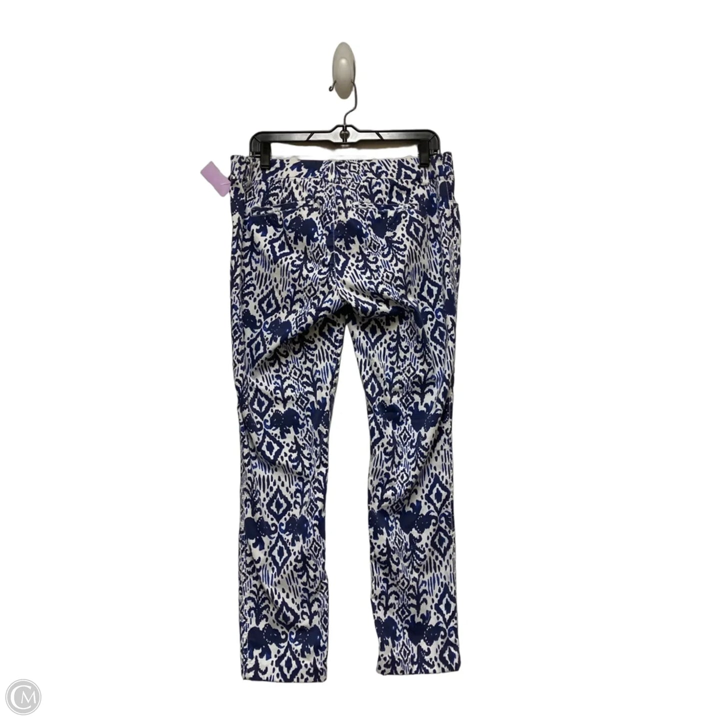 Pants Designer By Lilly Pulitzer In Blue & White, Size: 8