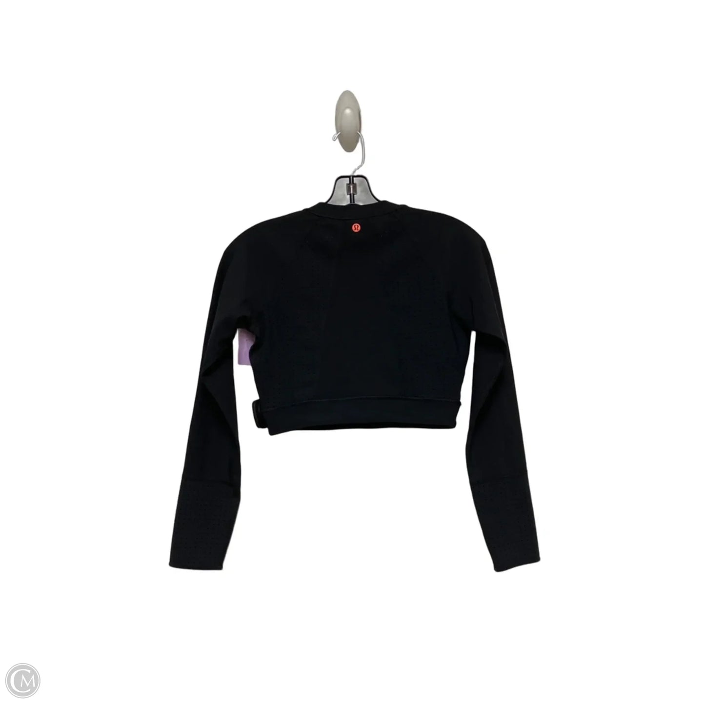 Athletic Top Long Sleeve Collar By Lululemon In Black, Size: Xs