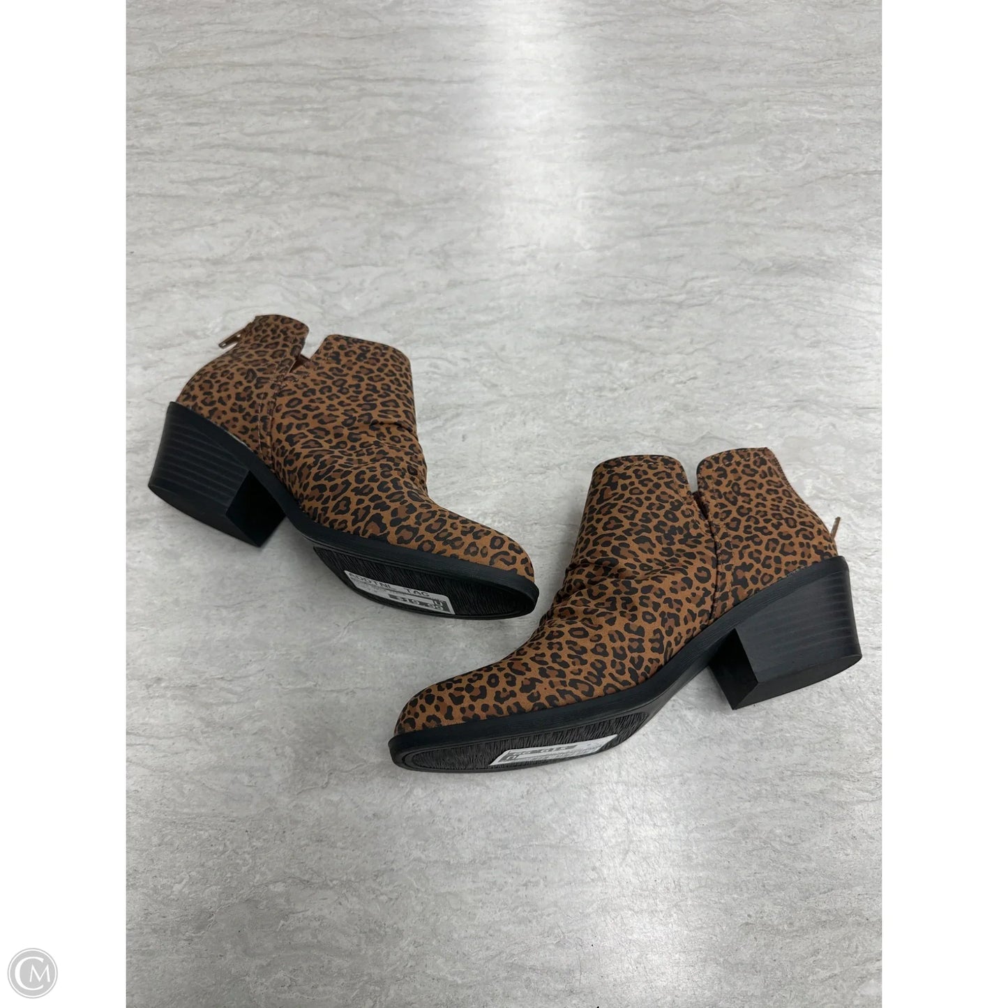 Boots Ankle Flats By Kim Rogers In Animal Print, Size: 7.5