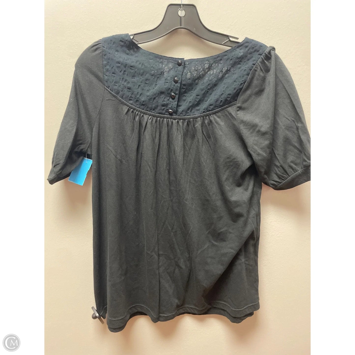 Top Short Sleeve Basic By Anthropologie In Black, Size: S