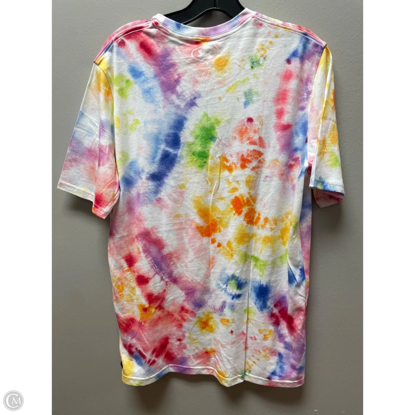 Athletic Top Short Sleeve By Under Armour In Tie Dye Print, Size: M