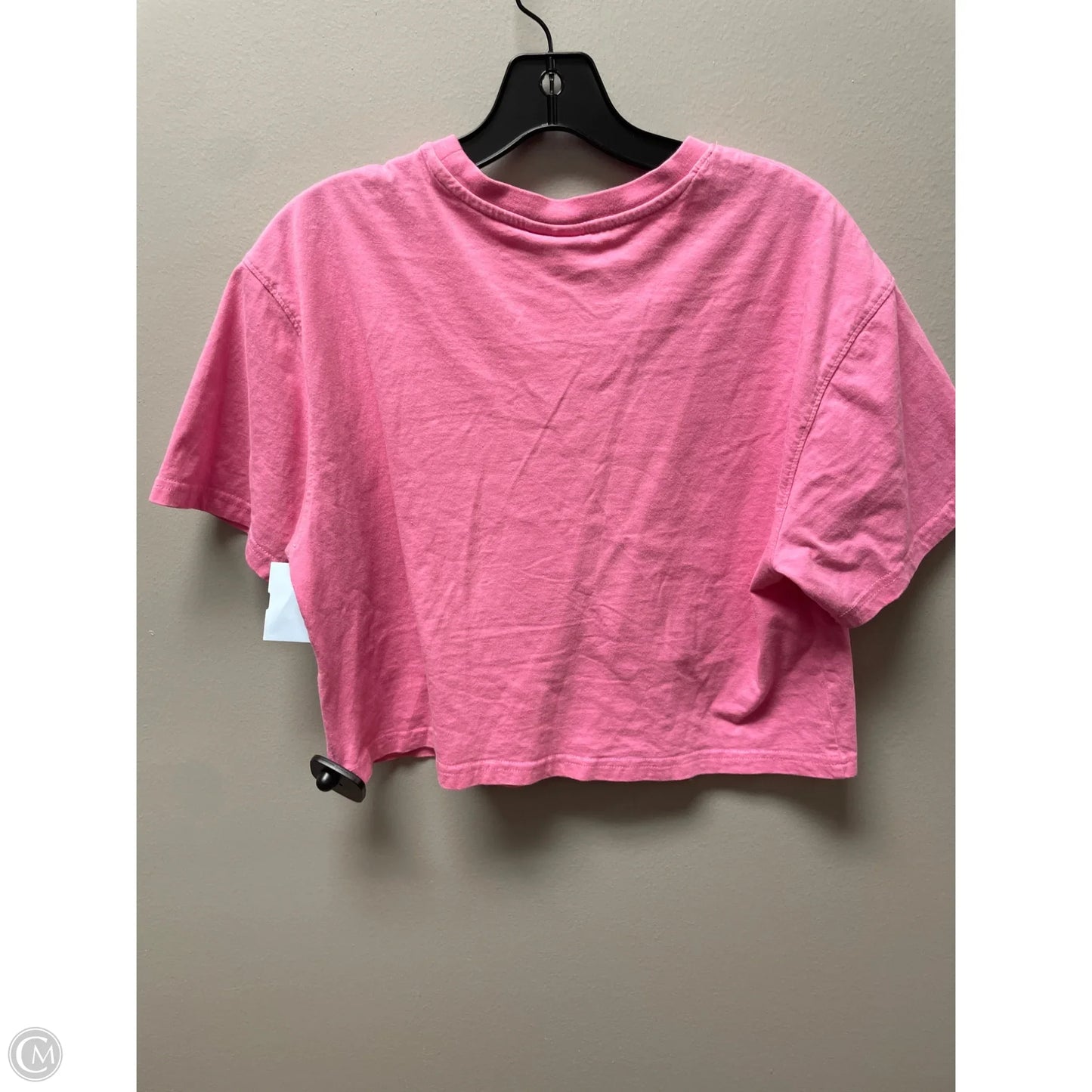 Top Short Sleeve Basic By Disney In Pink, Size: M