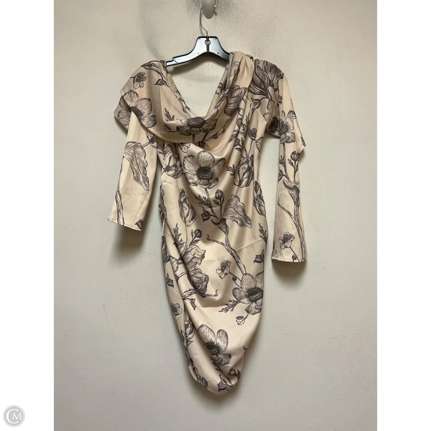 Dress Casual Short By Pretty Little Thing In Brown & Cream, Size: L