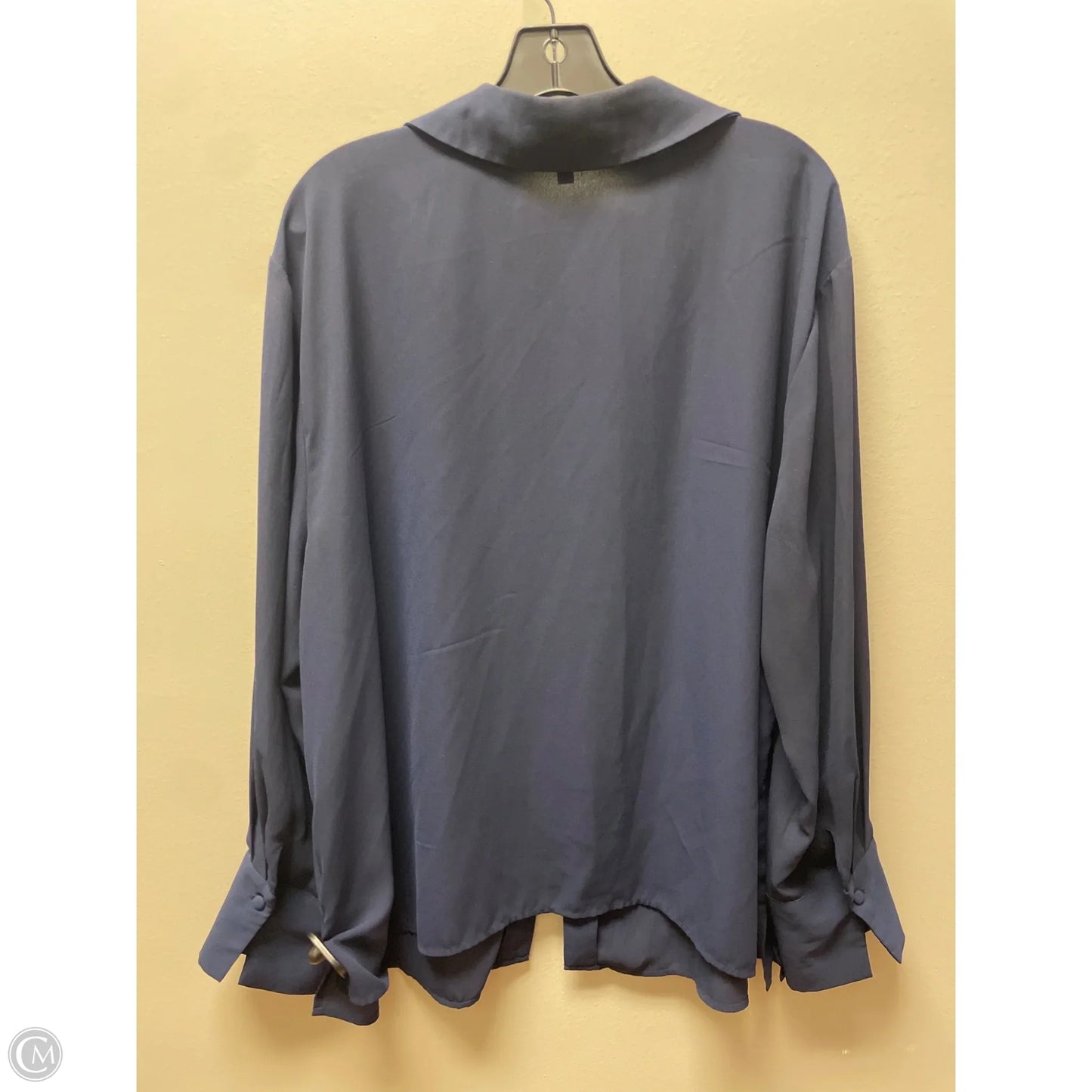 Top Long Sleeve By Eloquii In Navy, Size: Xxl