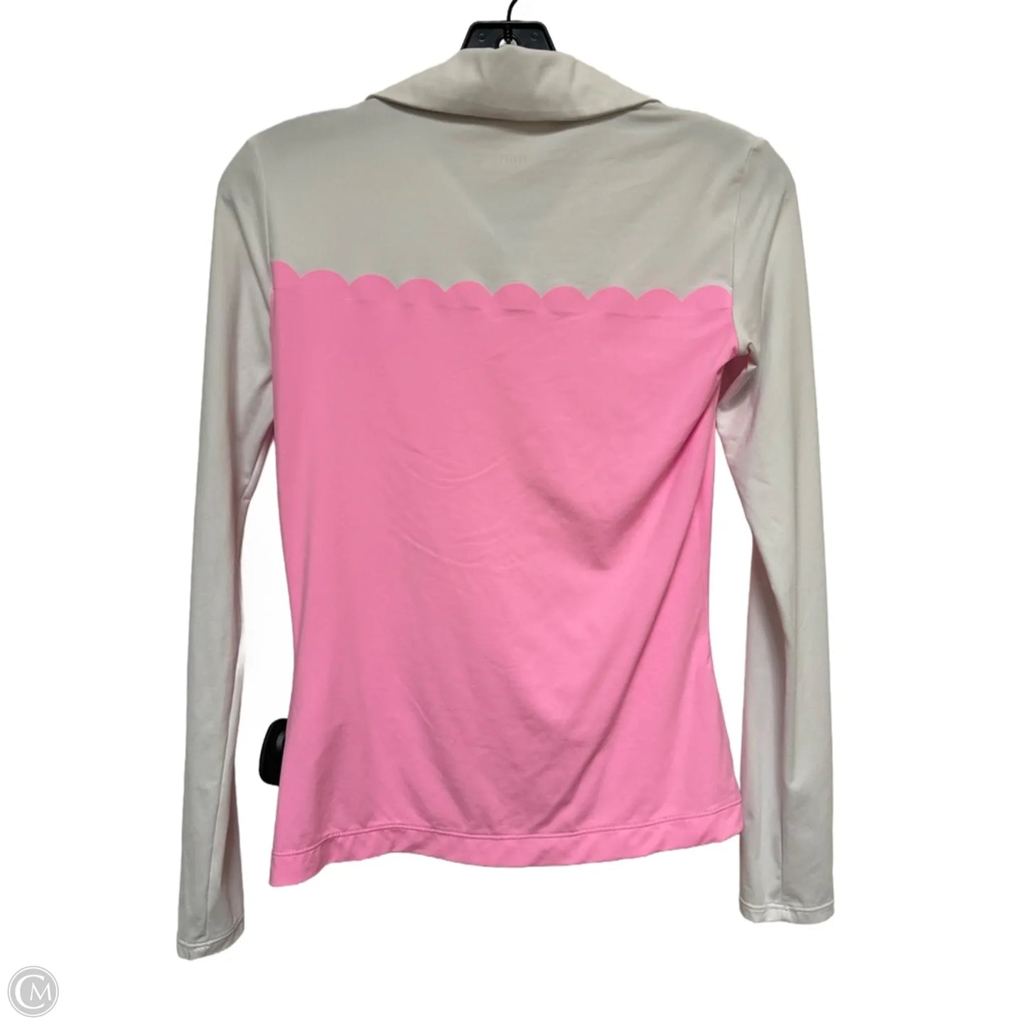Top Long Sleeve Designer By Lilly Pulitzer In Pink & White, Size: Xxs