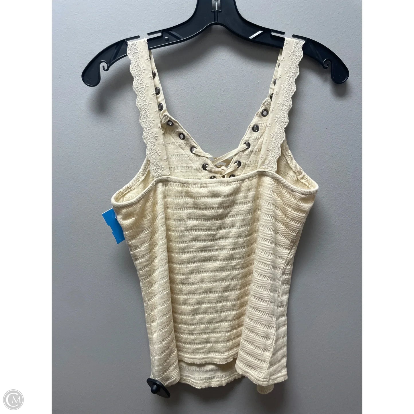 Top Sleeveless By Gimmicks In Yellow, Size: L