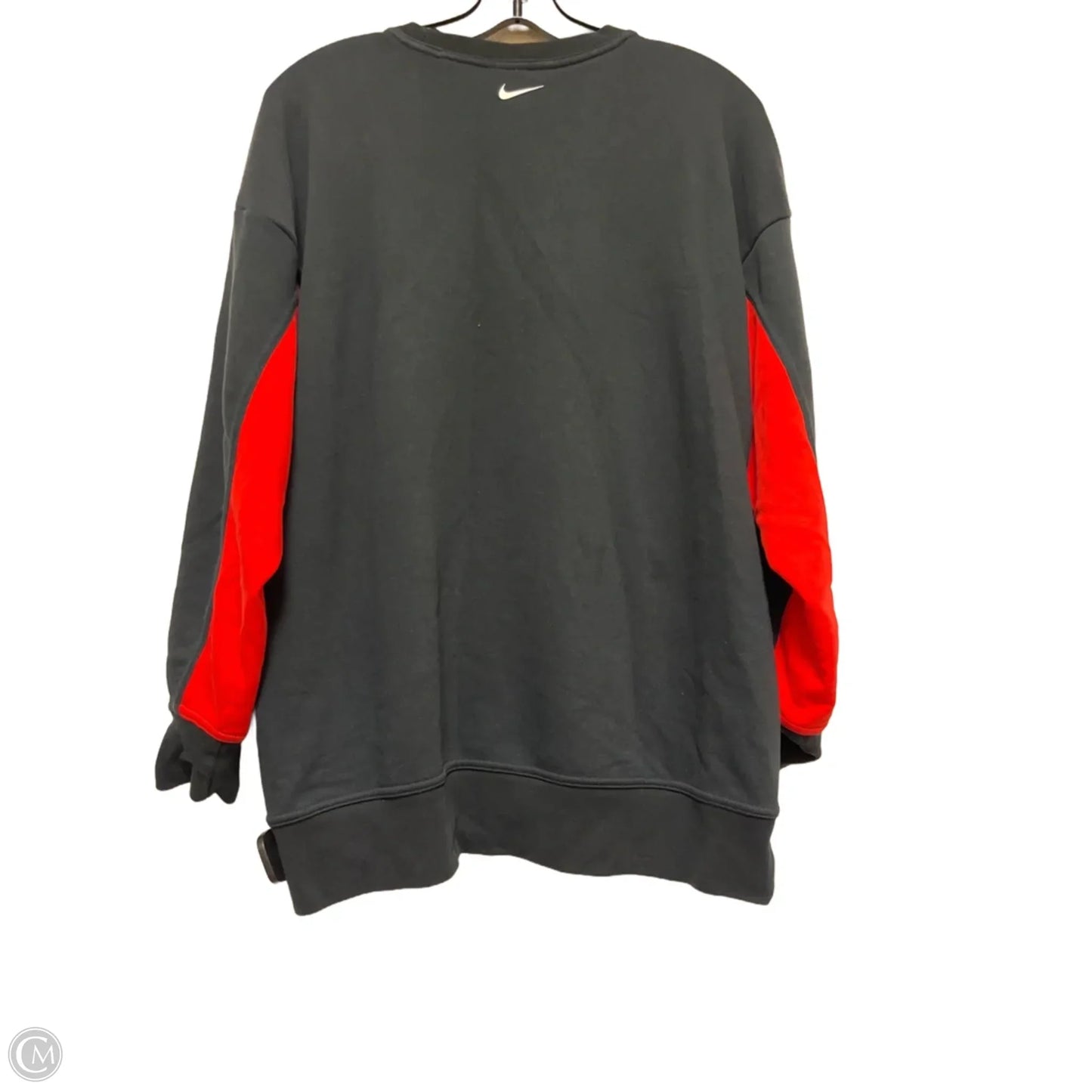 Sweatshirt Crewneck By Nike In Black & Red, Size: S