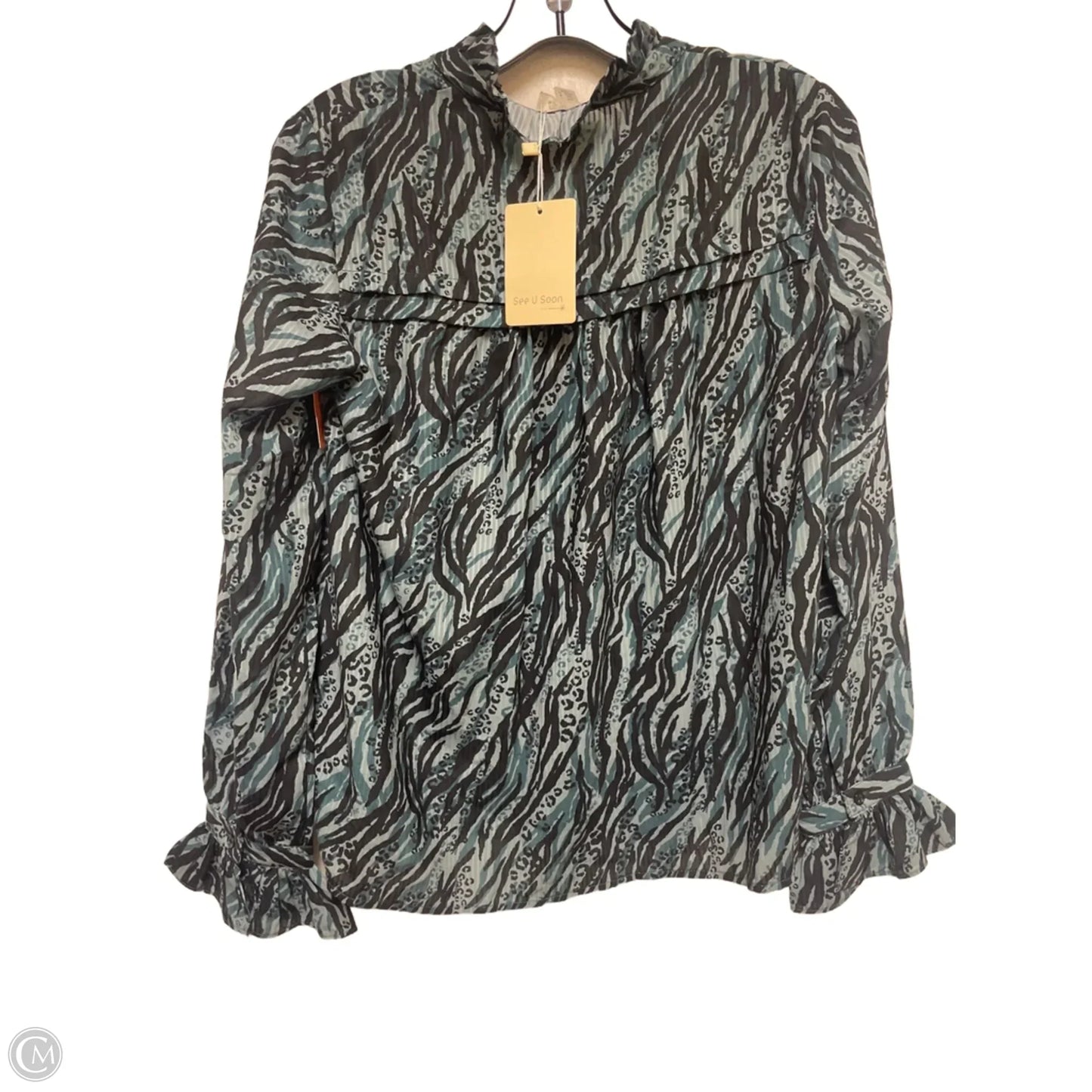 Top Long Sleeve By Clothes Mentor In Animal Print, Size: S
