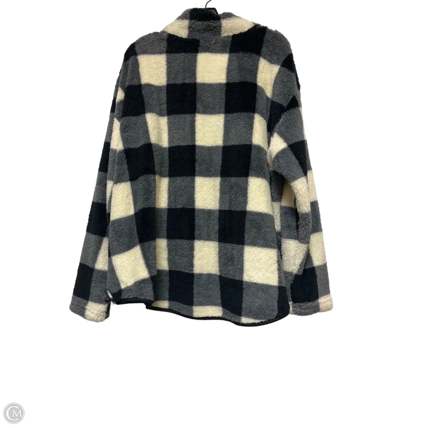 Jacket Faux Fur & Sherpa By Jason Maxwell In Plaid Pattern, Size: 1x