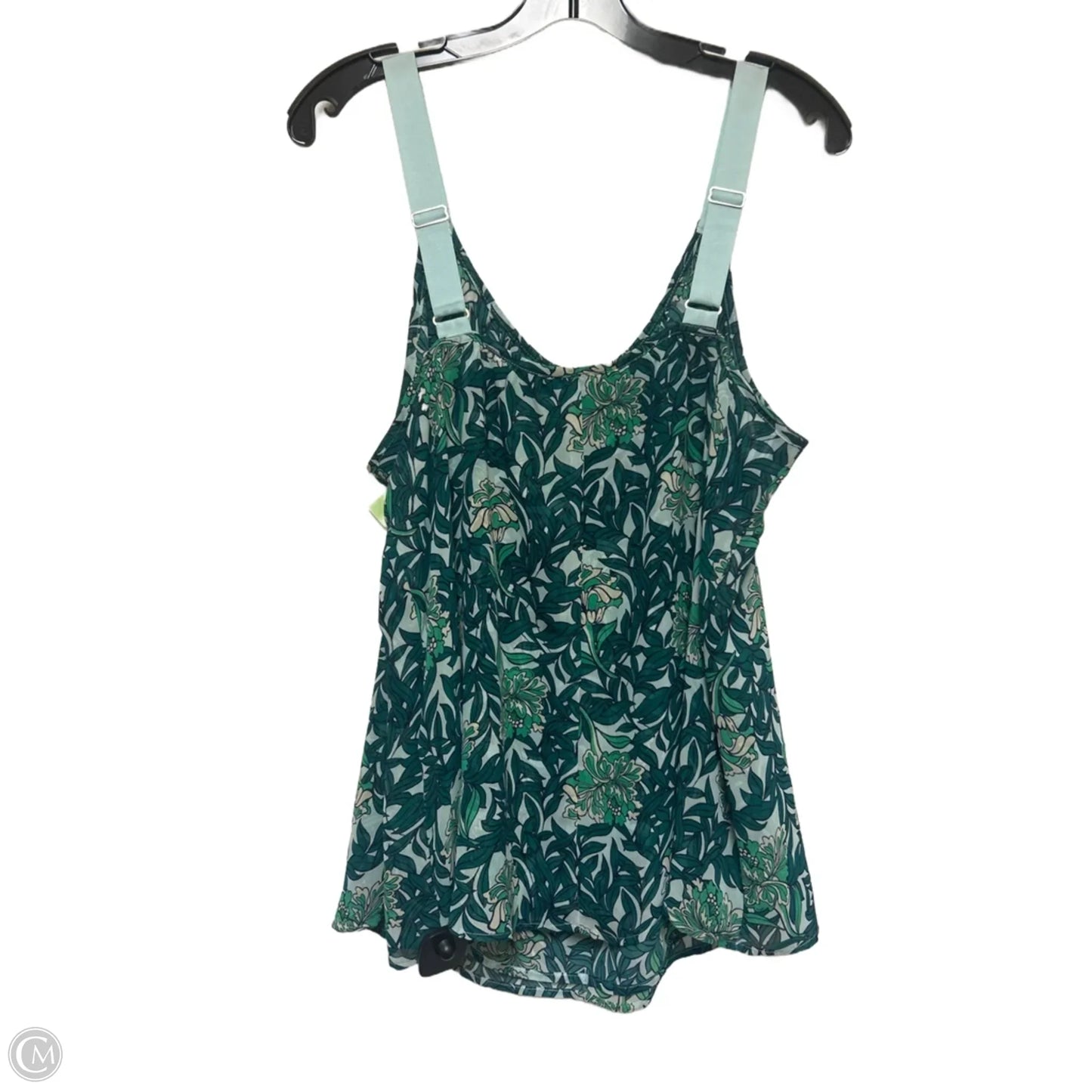 Top Sleeveless By Lane Bryant In Blue & Green, Size: Xl
