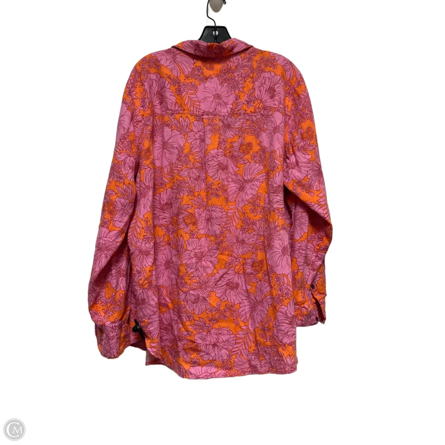 Top Long Sleeve By Universal Thread In Orange & Pink, Size: Xxl