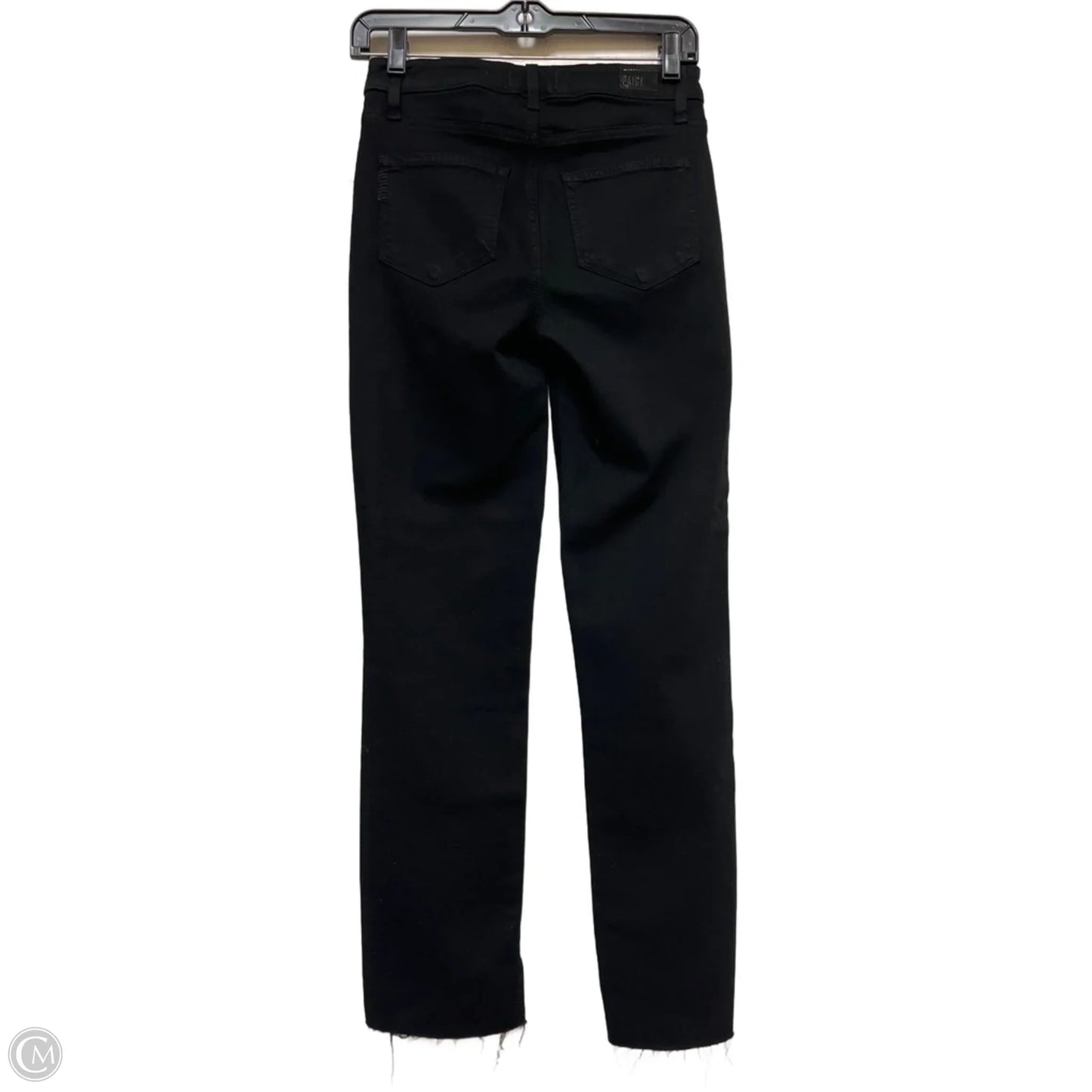 Jeans Straight By Paige In Black Denim, Size: 2