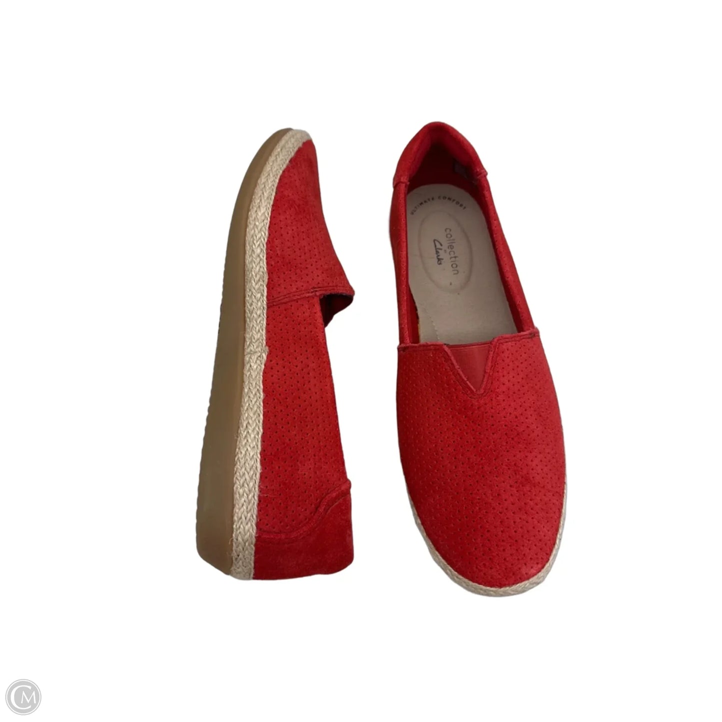Shoes Flats By Clarks In Red, Size: 8.5