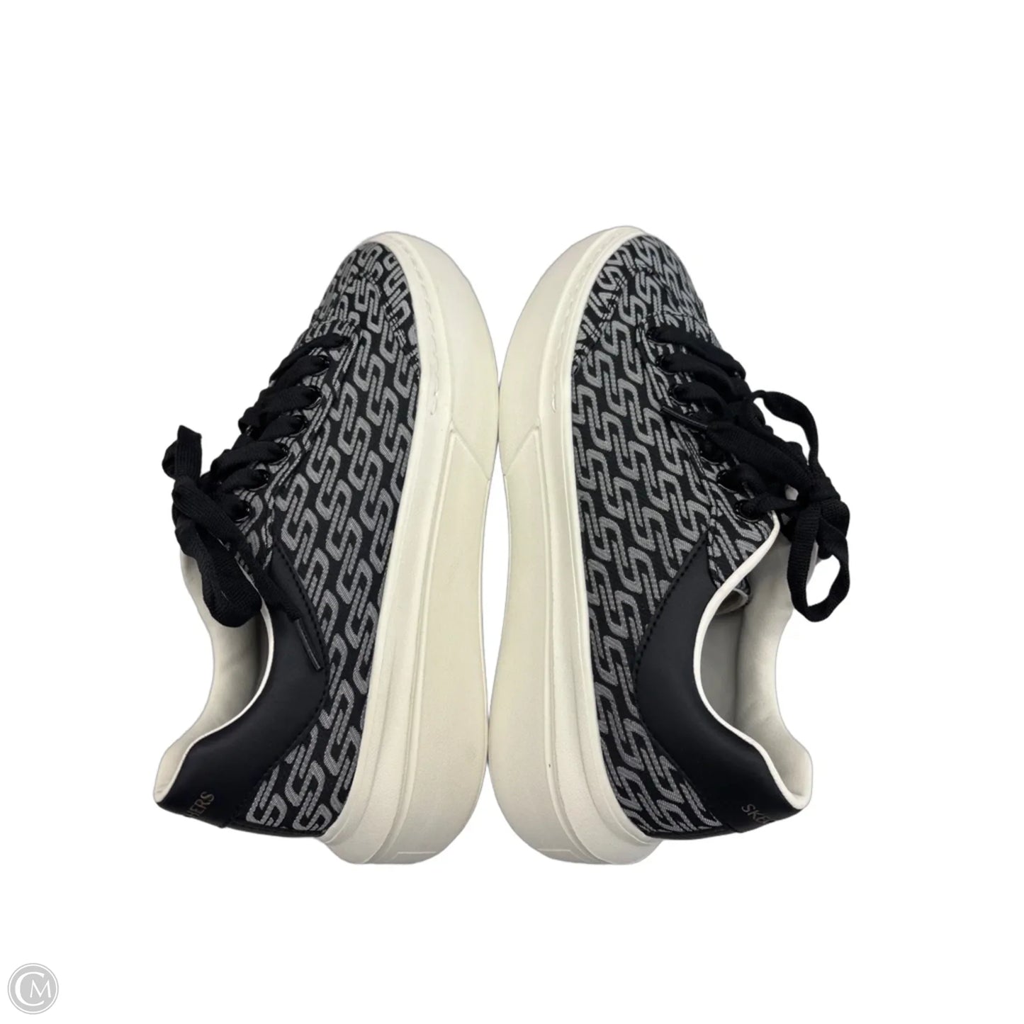 Shoes Sneakers By Skechers In Black & Grey, Size: 9
